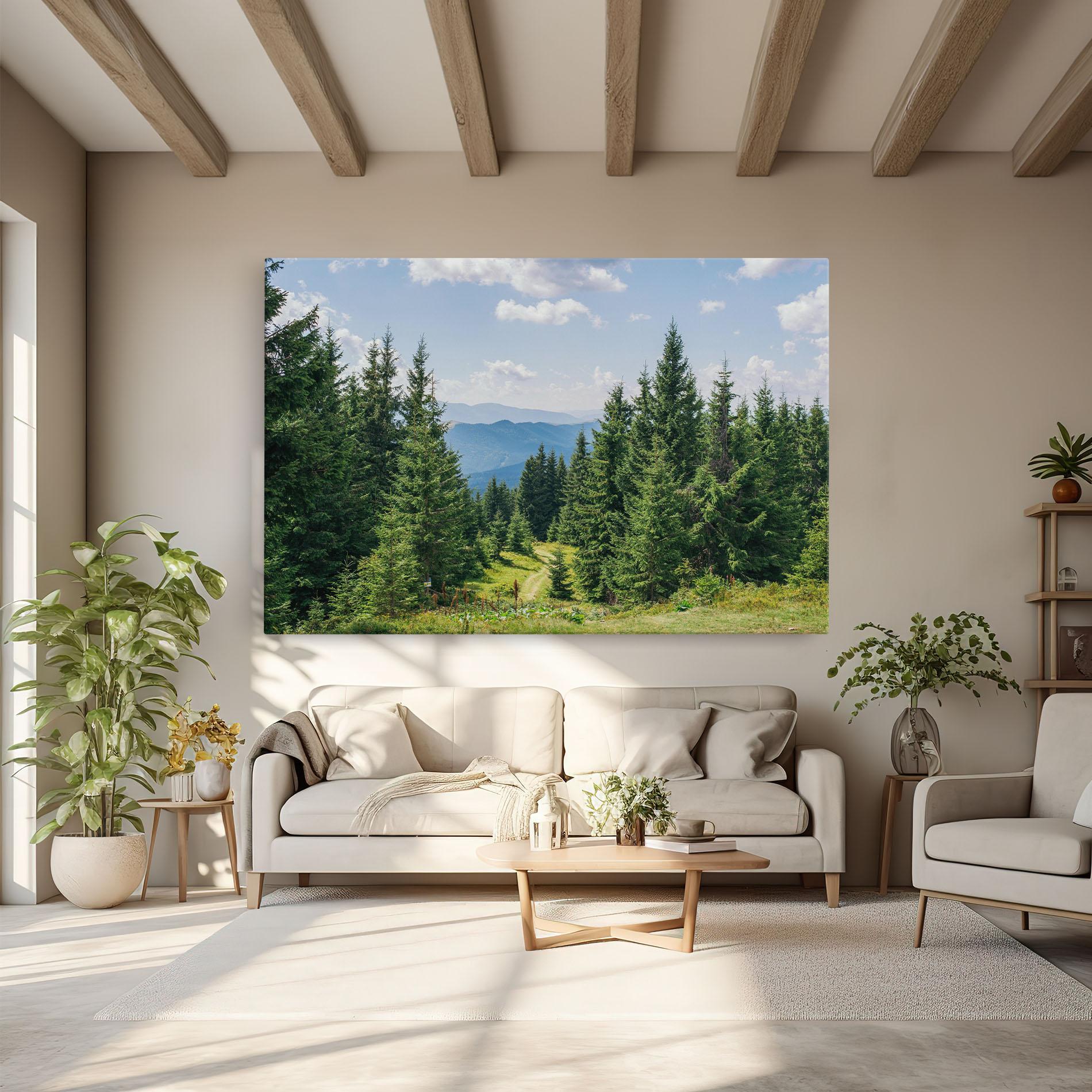 Leinwandbild Carpathian Mountain mockup 6