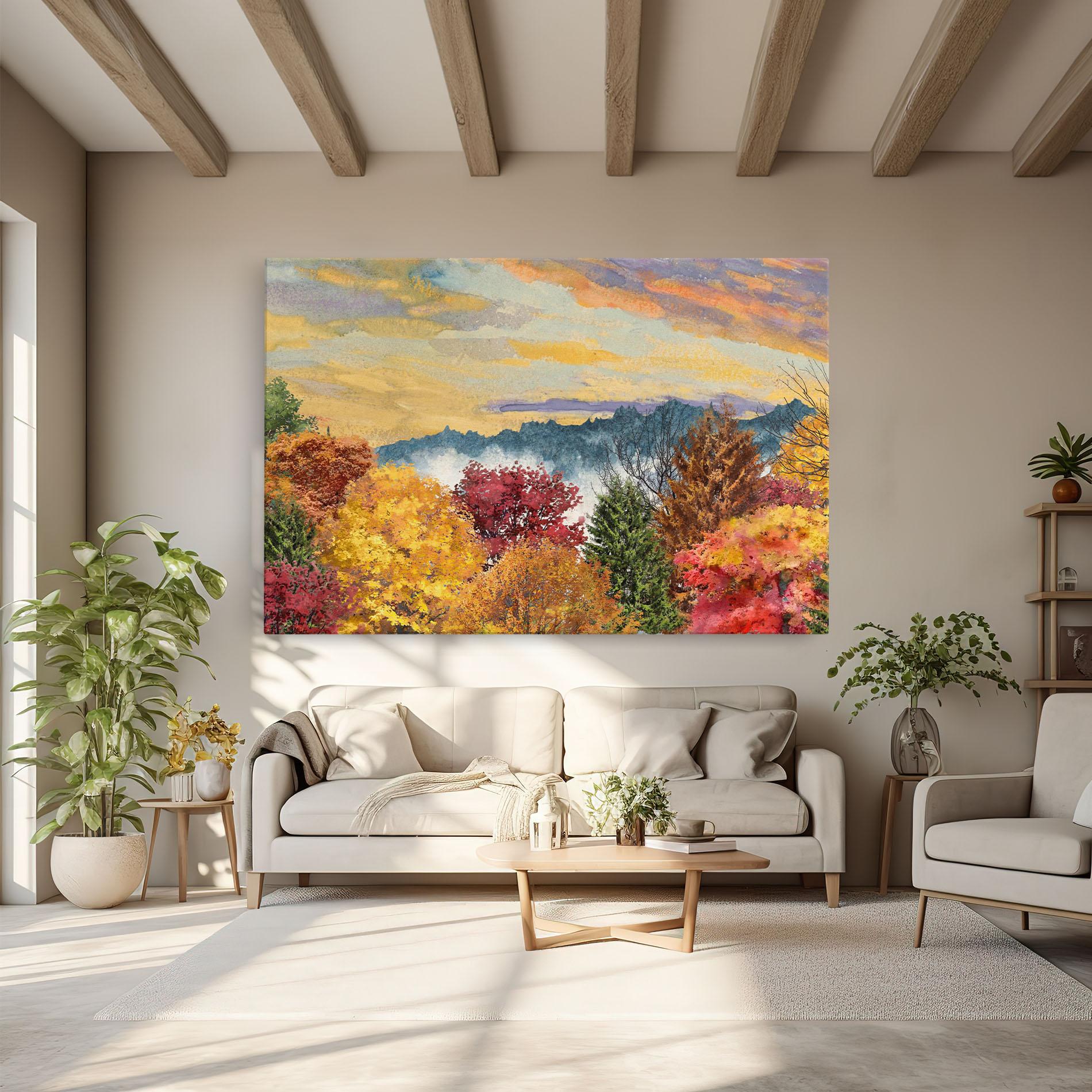 Leinwandbild Mix Color Trees mockup 6