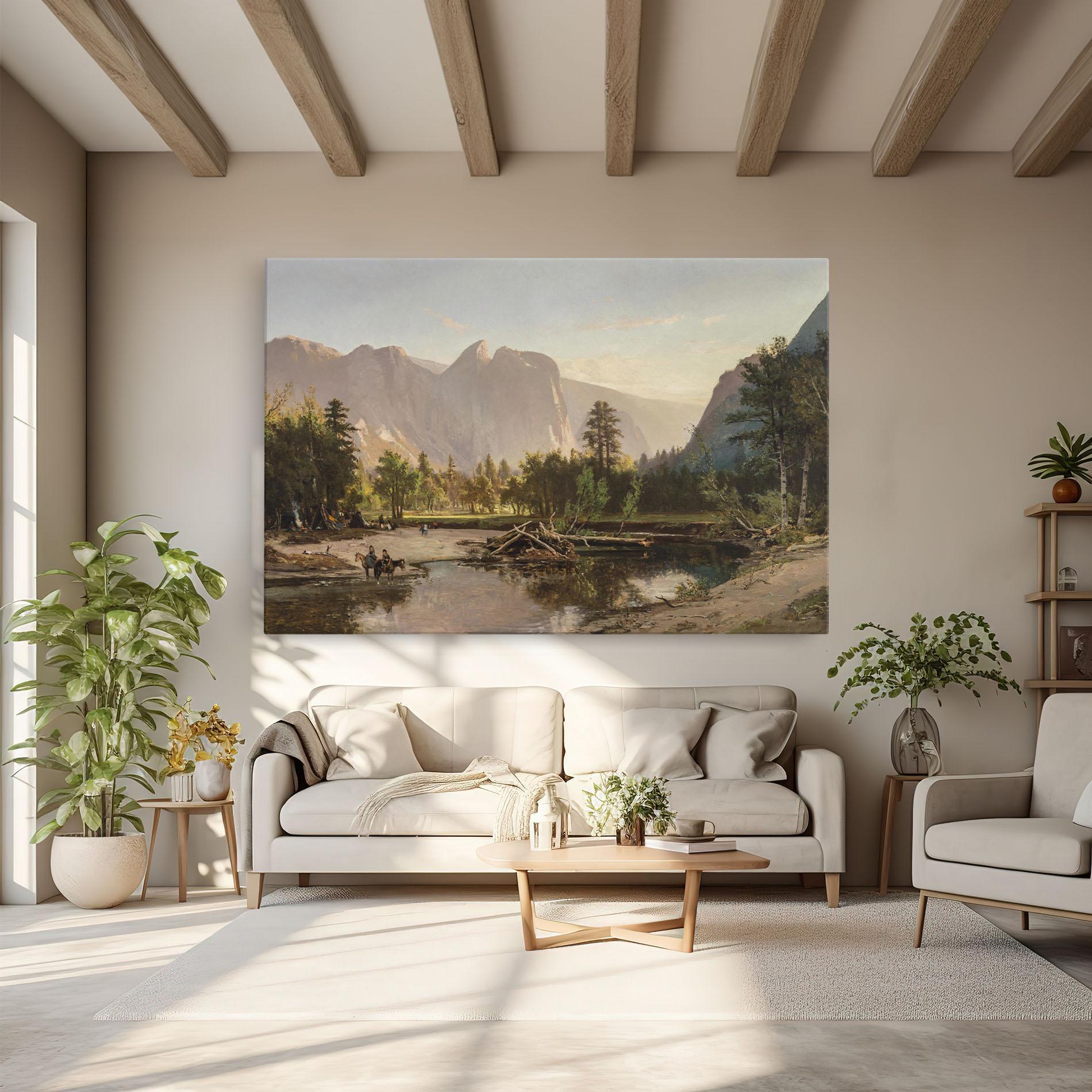Leinwandbild Small Lake Forest mockup 6