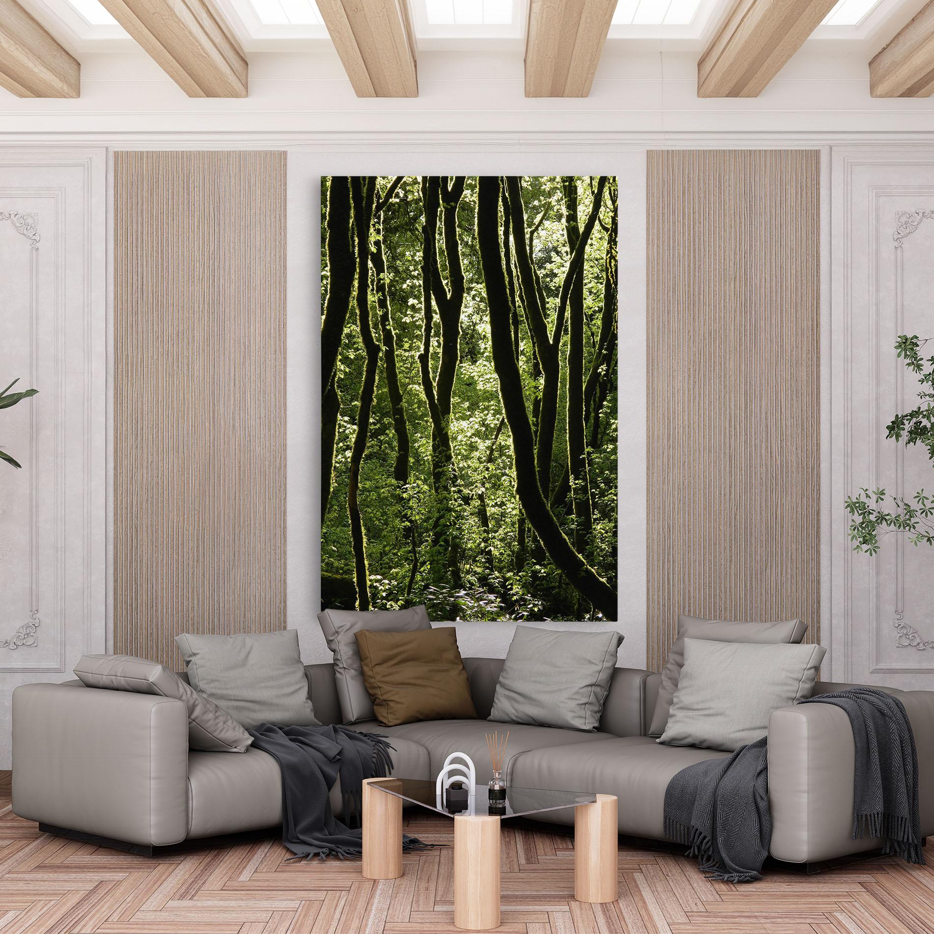 Leinwandbild Forest Black Trees mockup 6