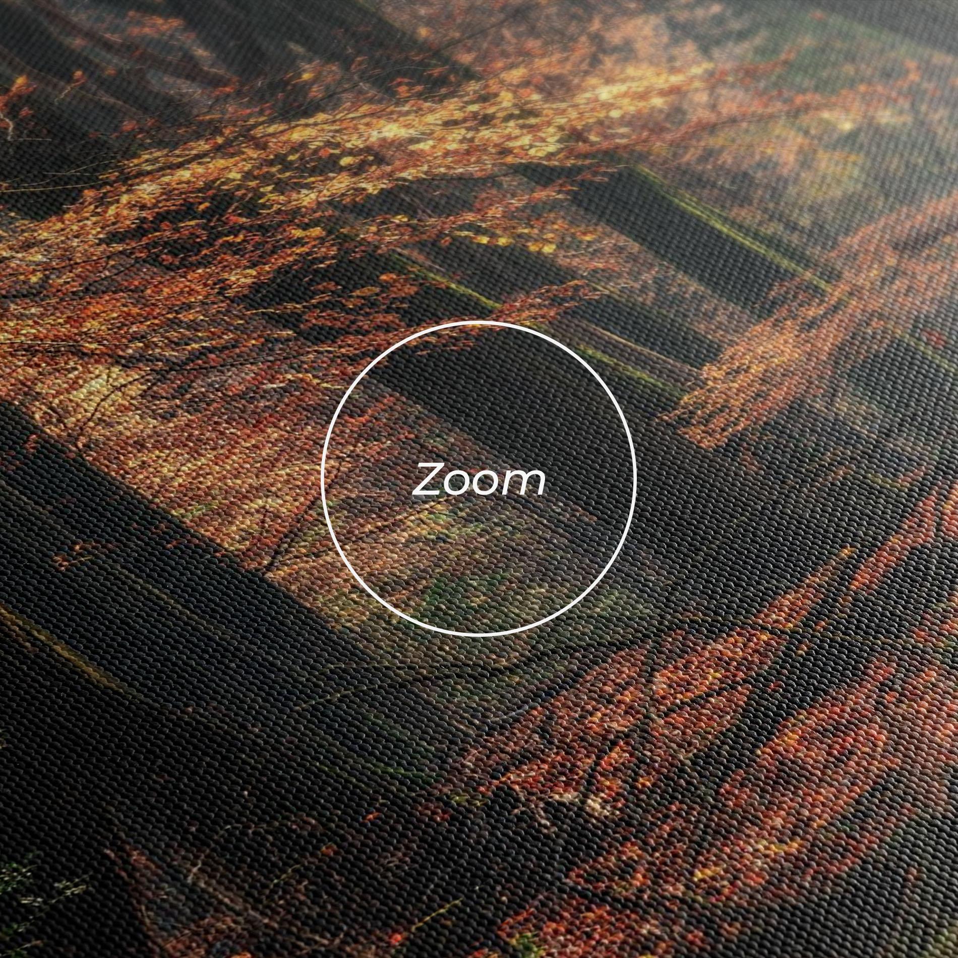 Leinwandbild Autumn Forest Trees mockup 3