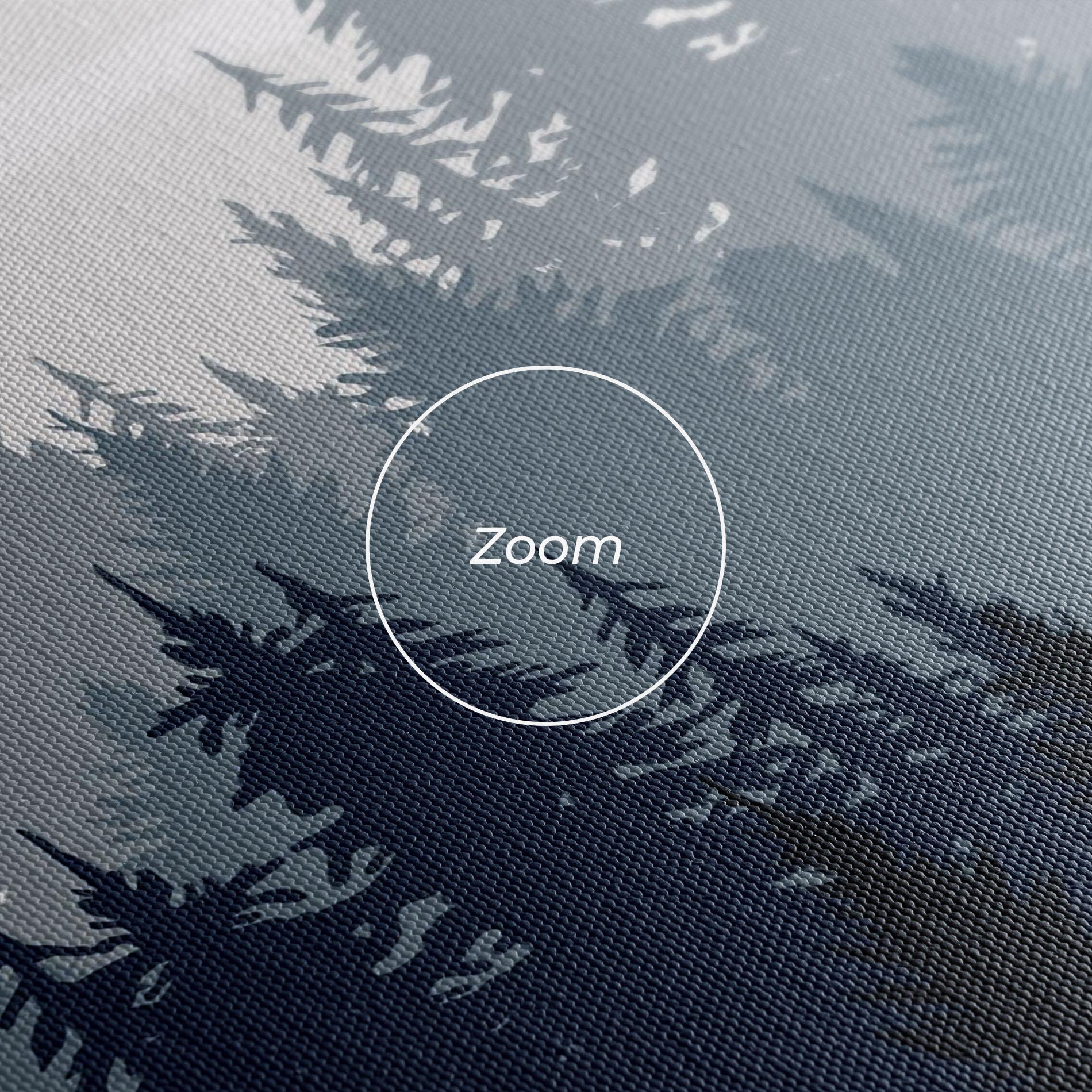 Leinwandbild Foggy Blue Forest mockup 3