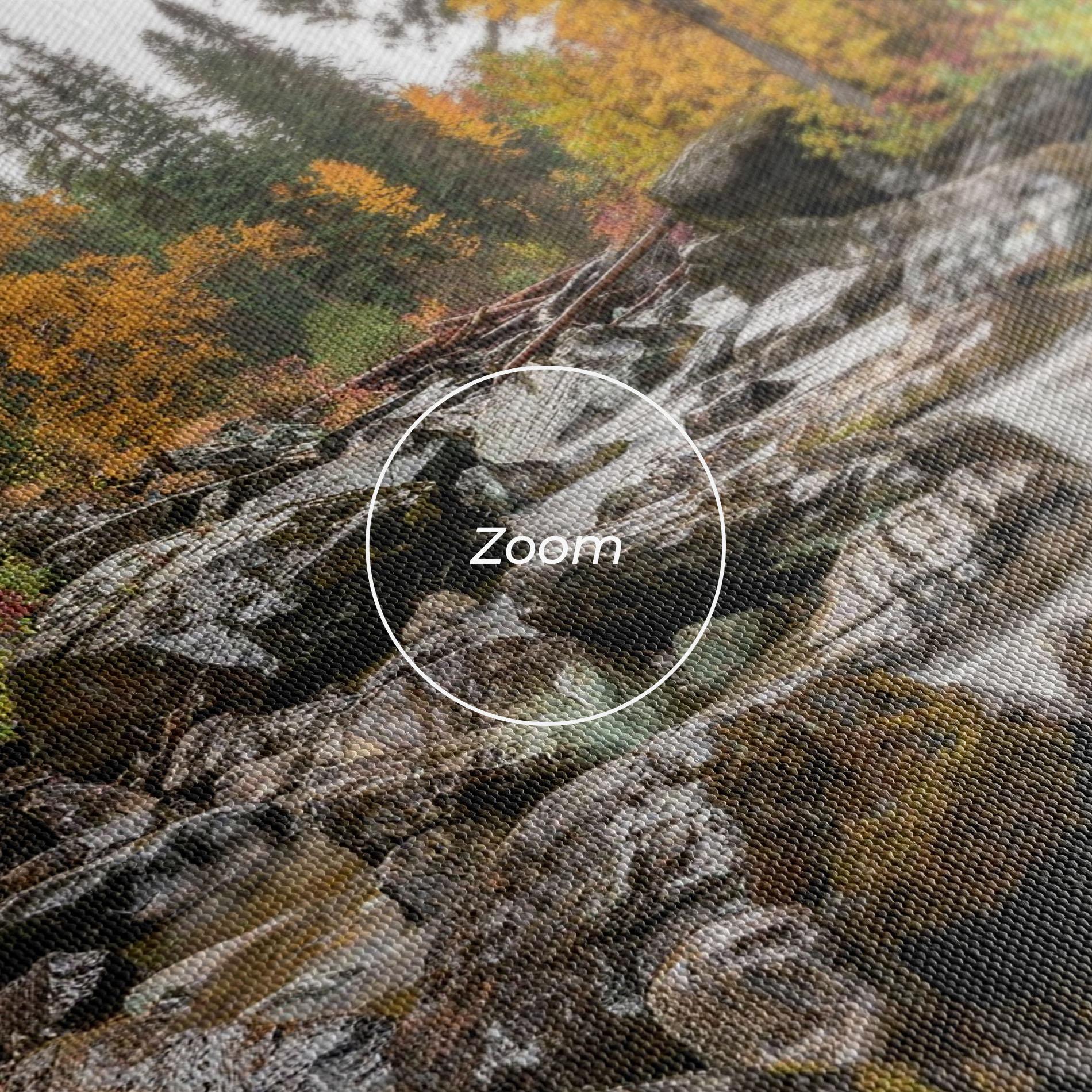 Leinwandbild Forest Lake Rocks mockup 3