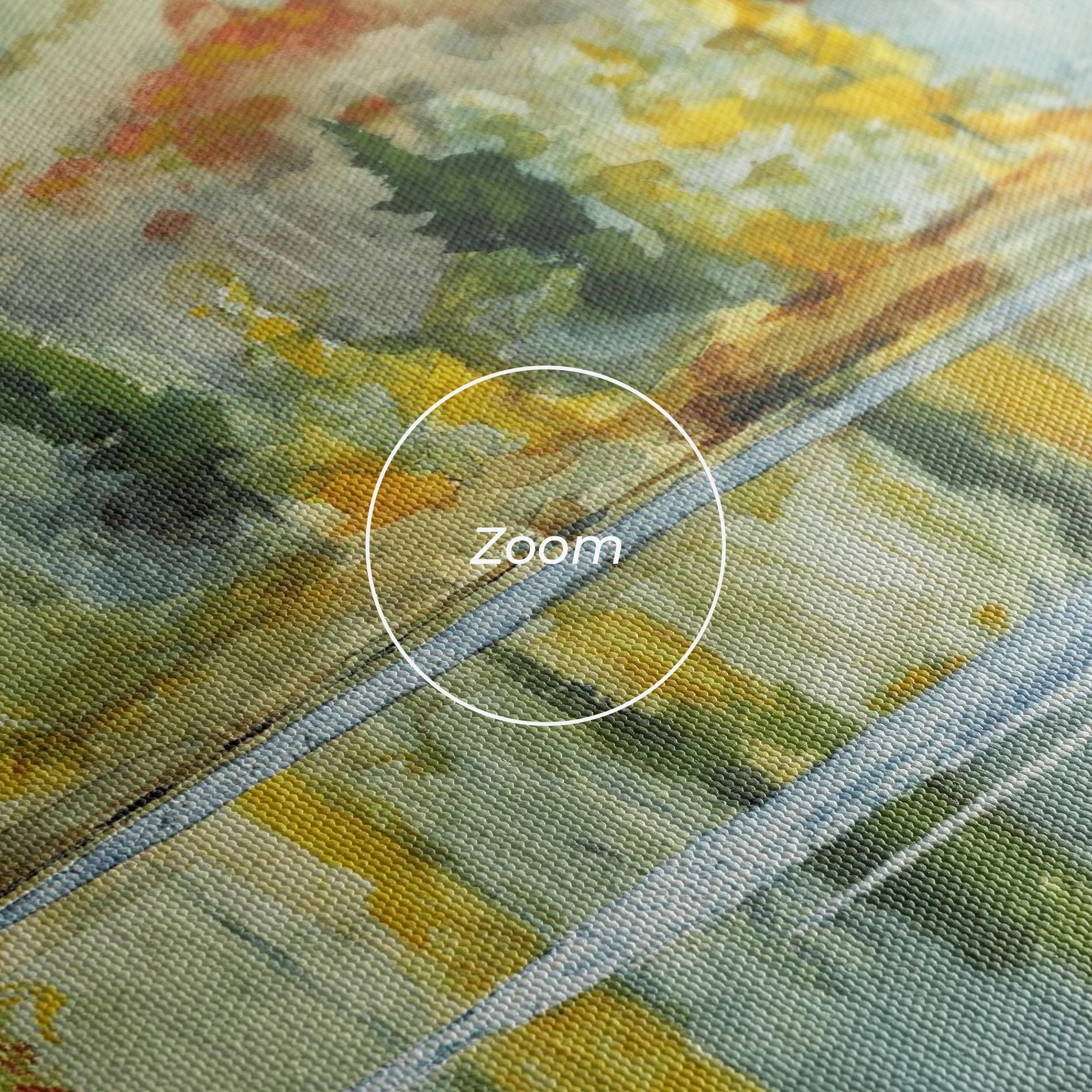 Leinwandbild Trees Painting Lake mockup 3