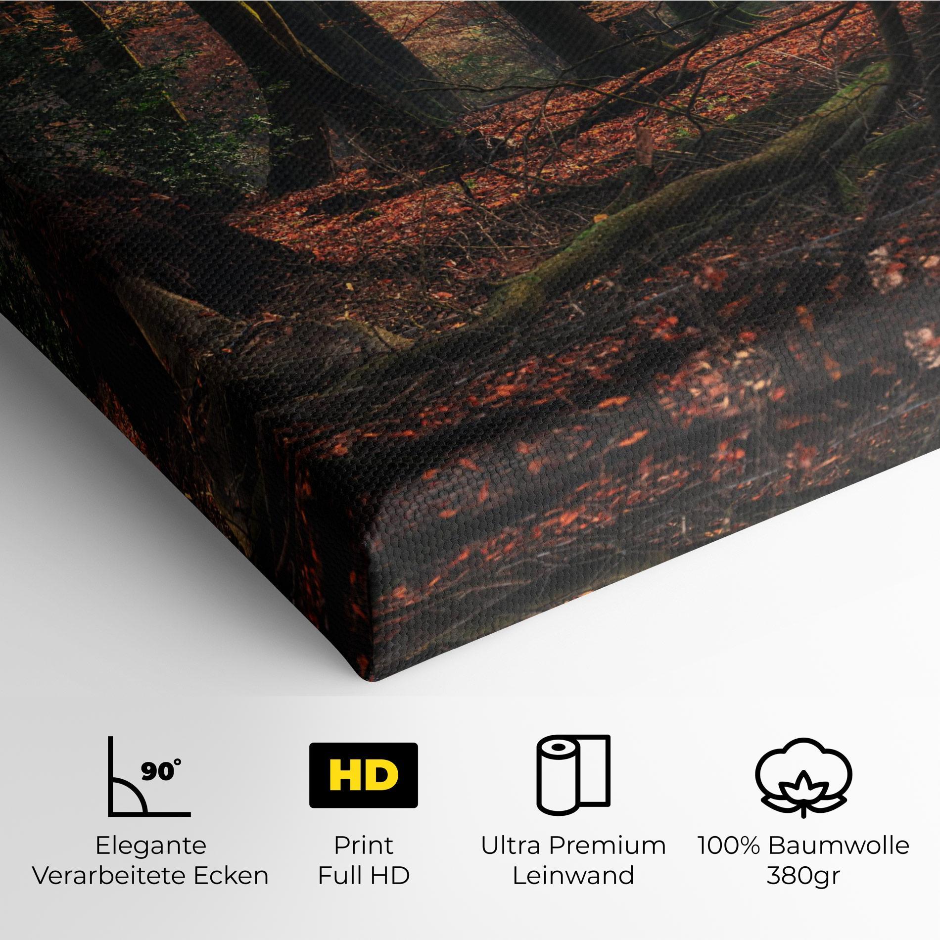 Leinwandbild Autumn Forest Trees mockup 4