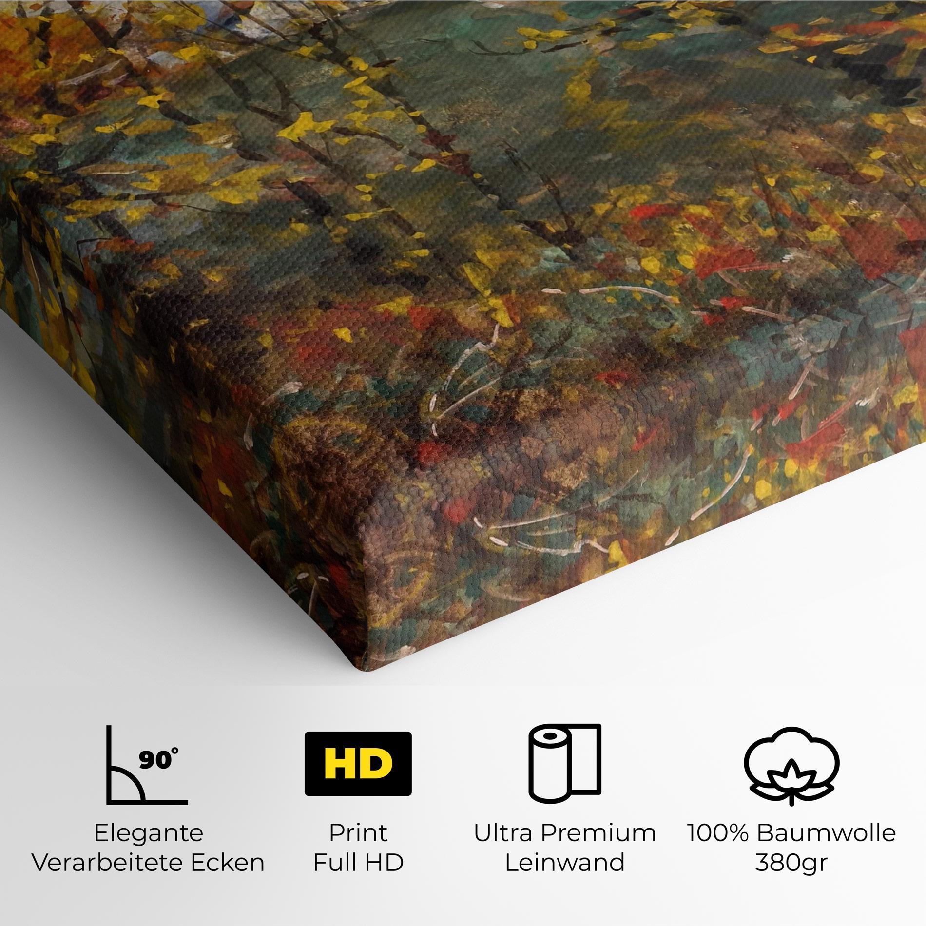 Leinwandbild Autumn Painting Tree mockup 4