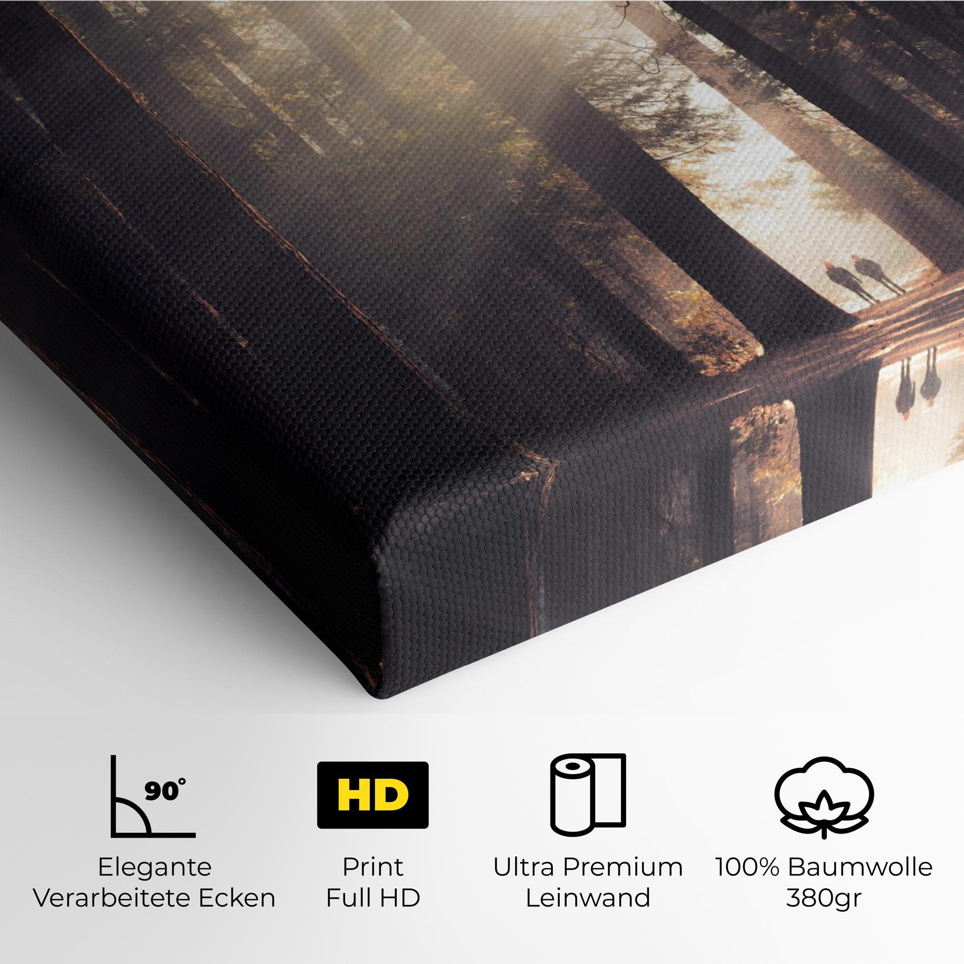 Leinwandbild Foggy Couple Forest mockup 4