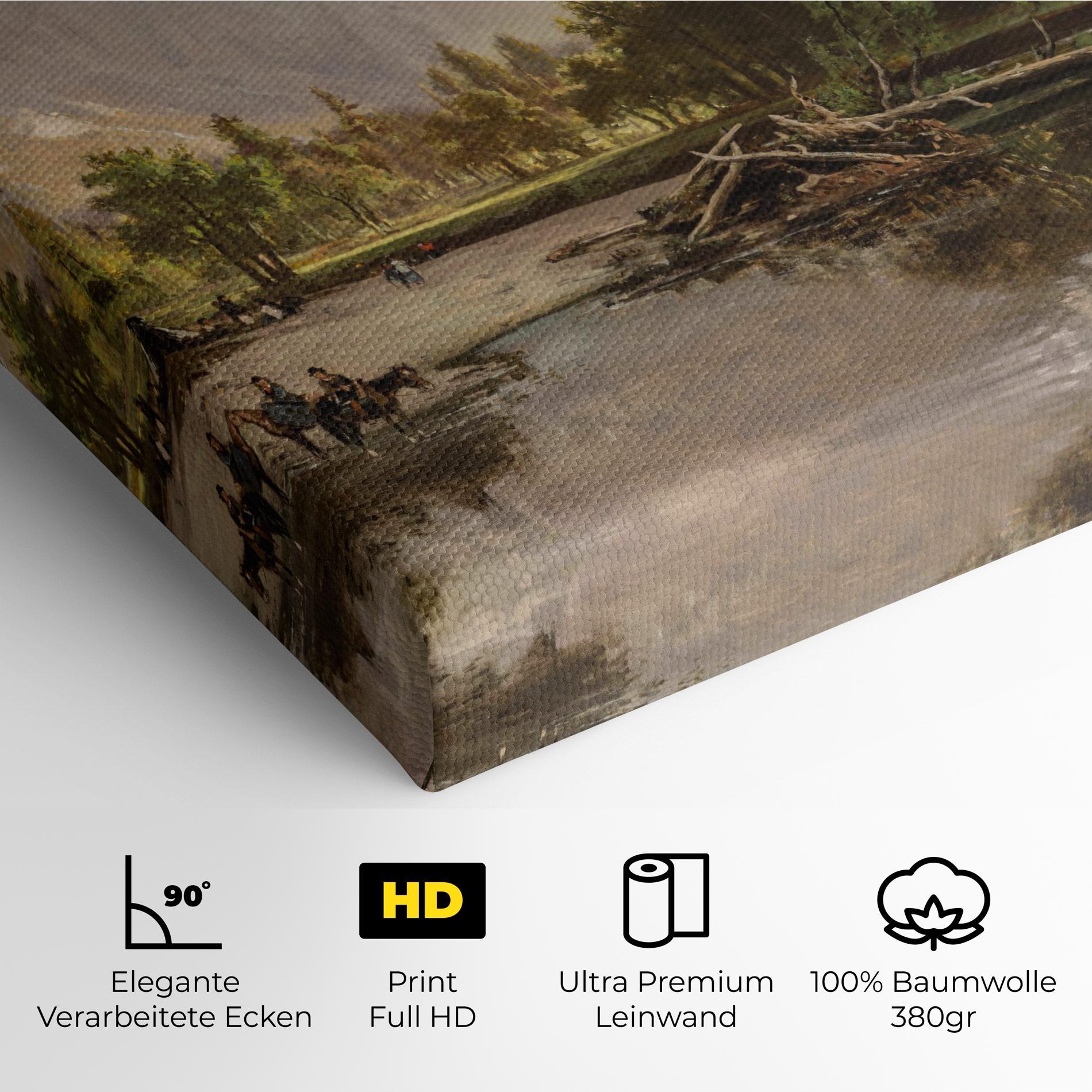 Leinwandbild Small Lake Forest mockup 4