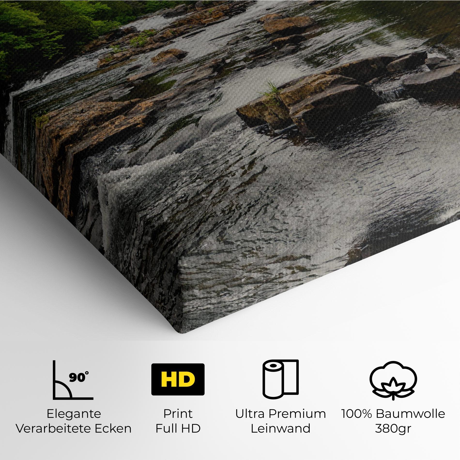 Leinwandbild Small River Forest mockup 4