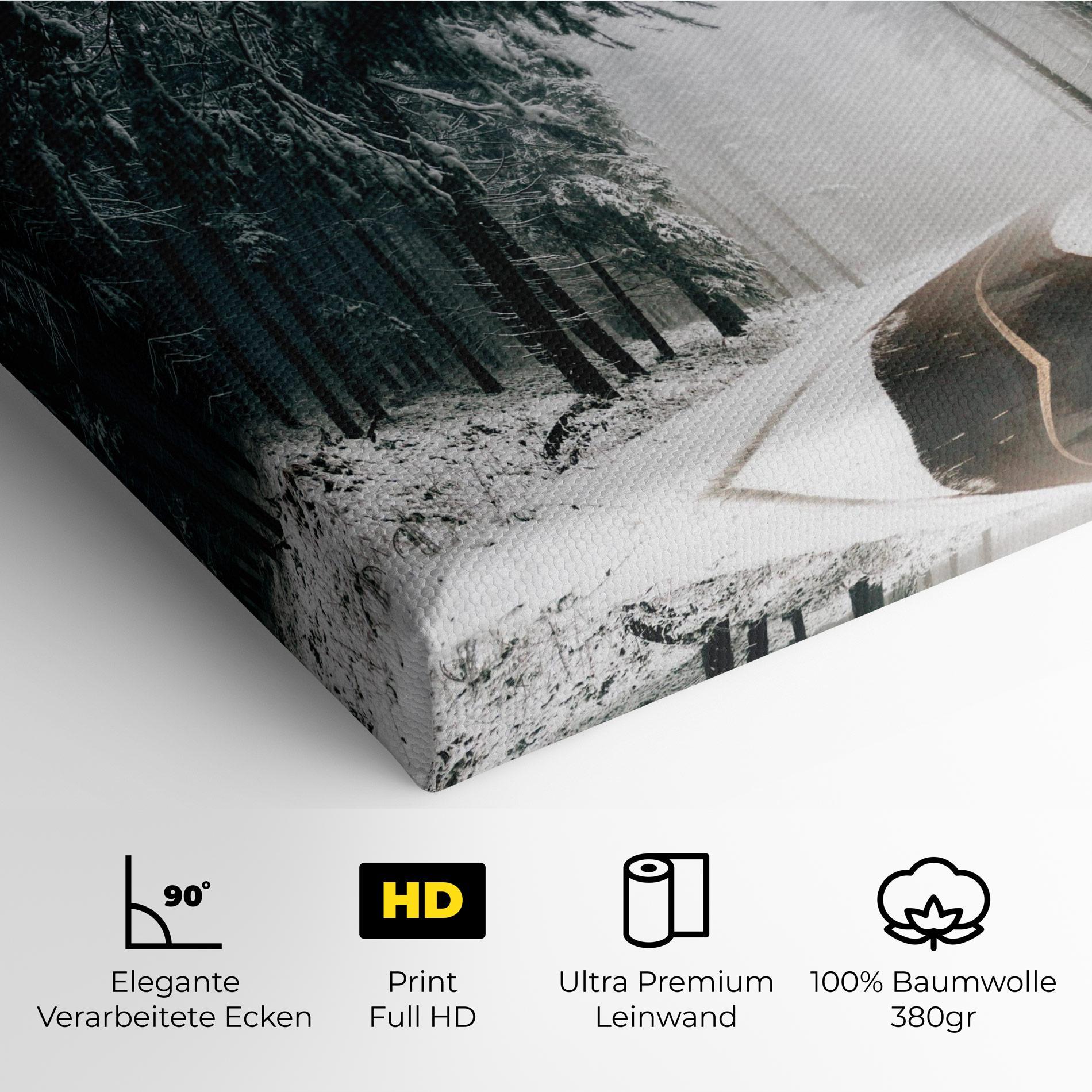 Leinwandbild Snow Road Dorest mockup 4