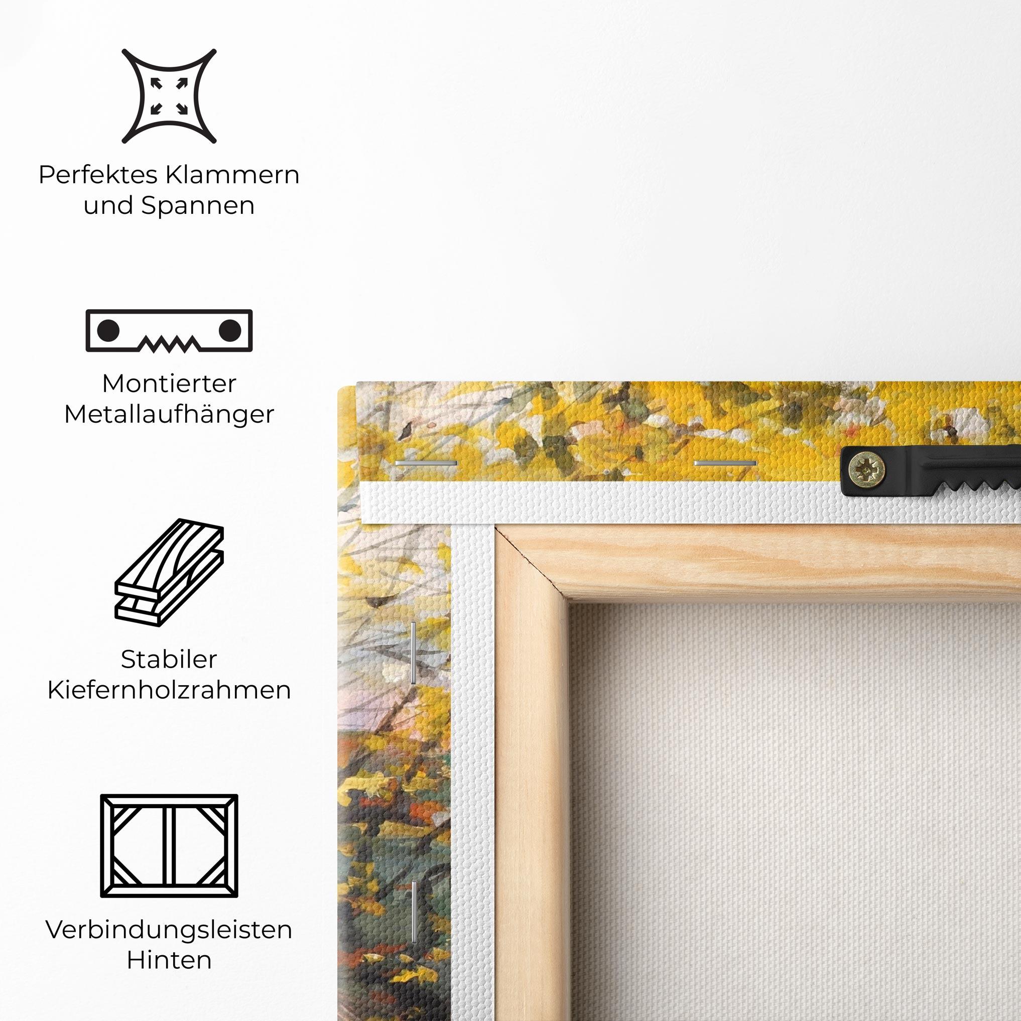 Leinwandbild Autumn Painting Tree mockup 5