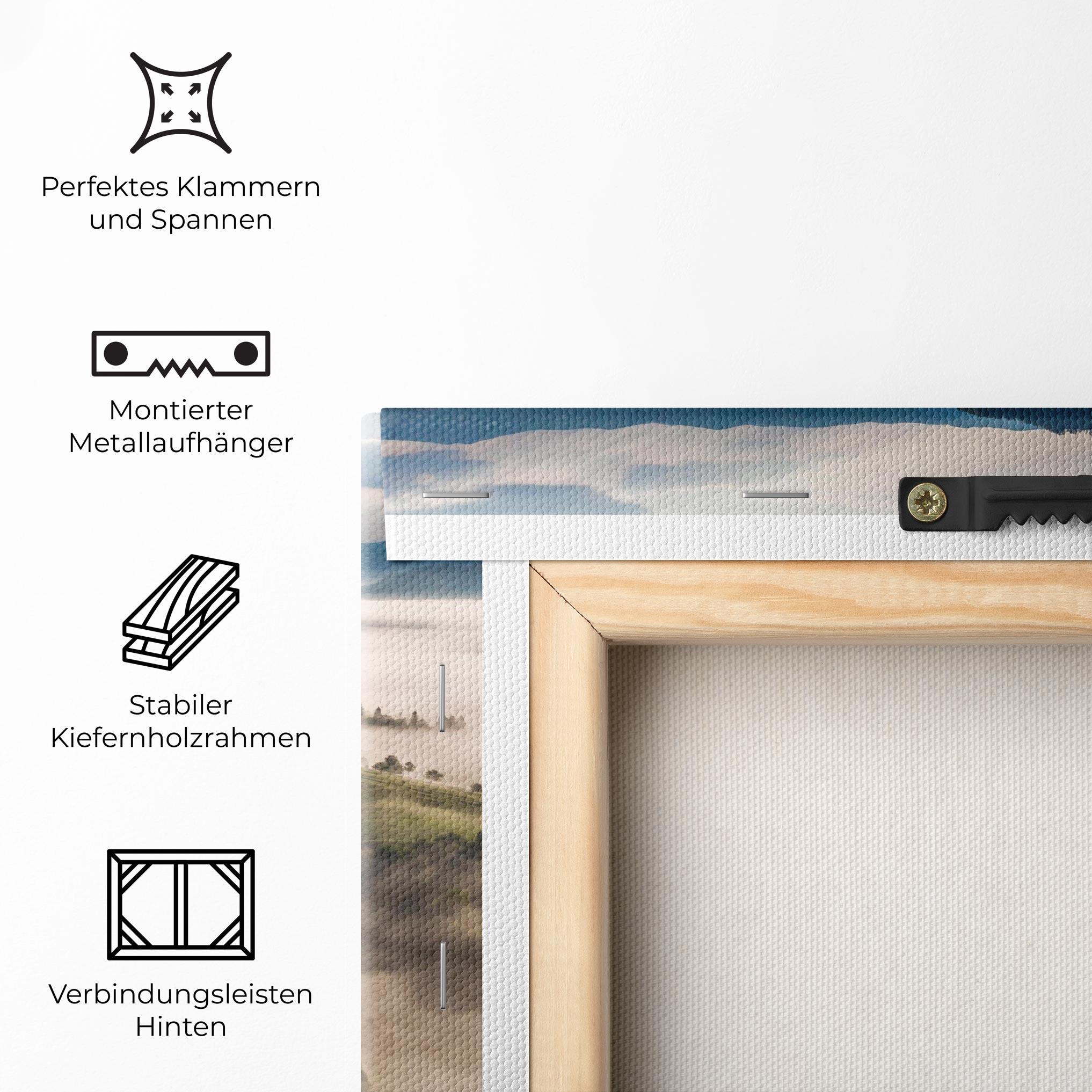 Leinwandbild Foggy Forest View mockup 5