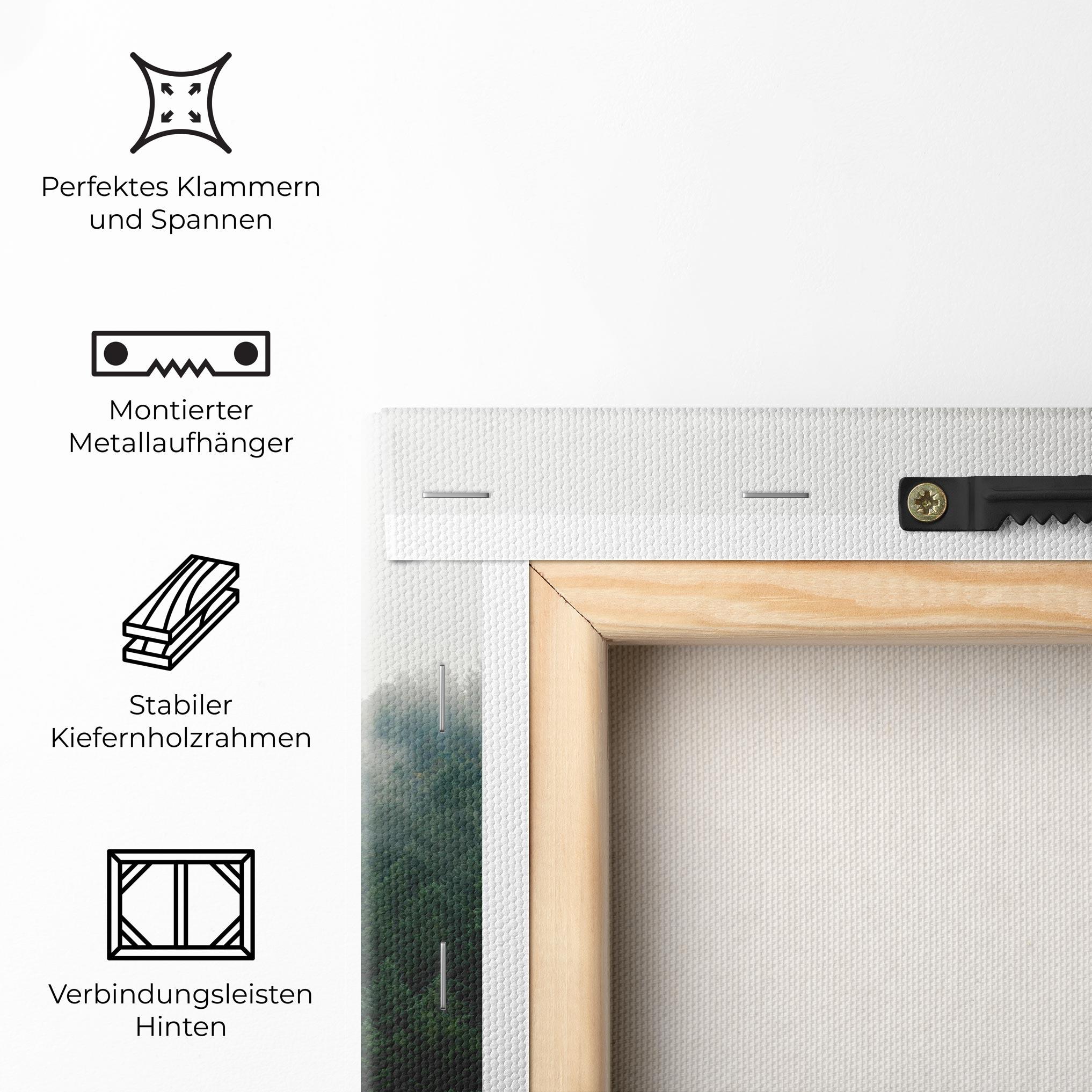 Leinwandbild Foggy Tree Forest mockup 5