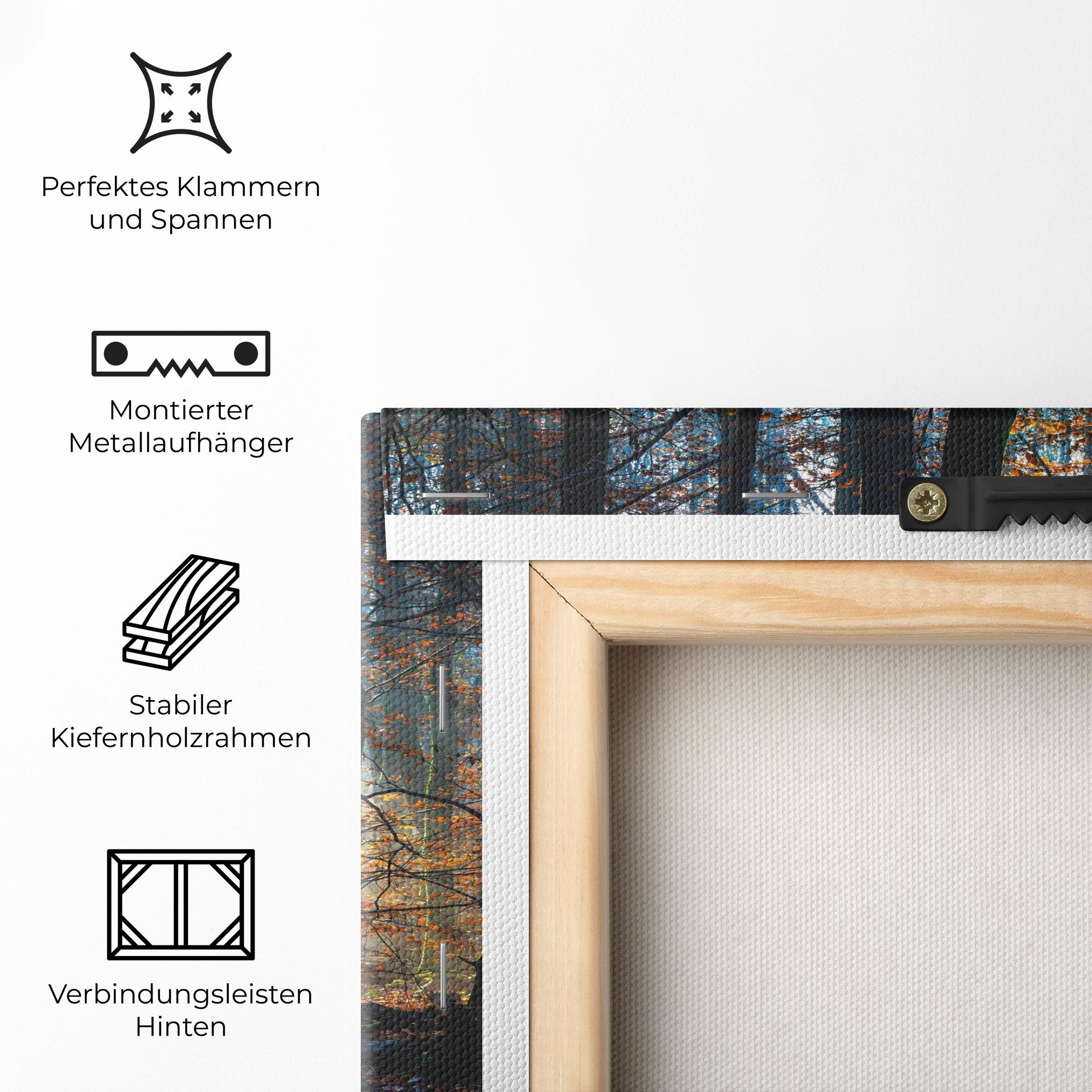 Leinwandbild Forest Autumn Day mockup 5