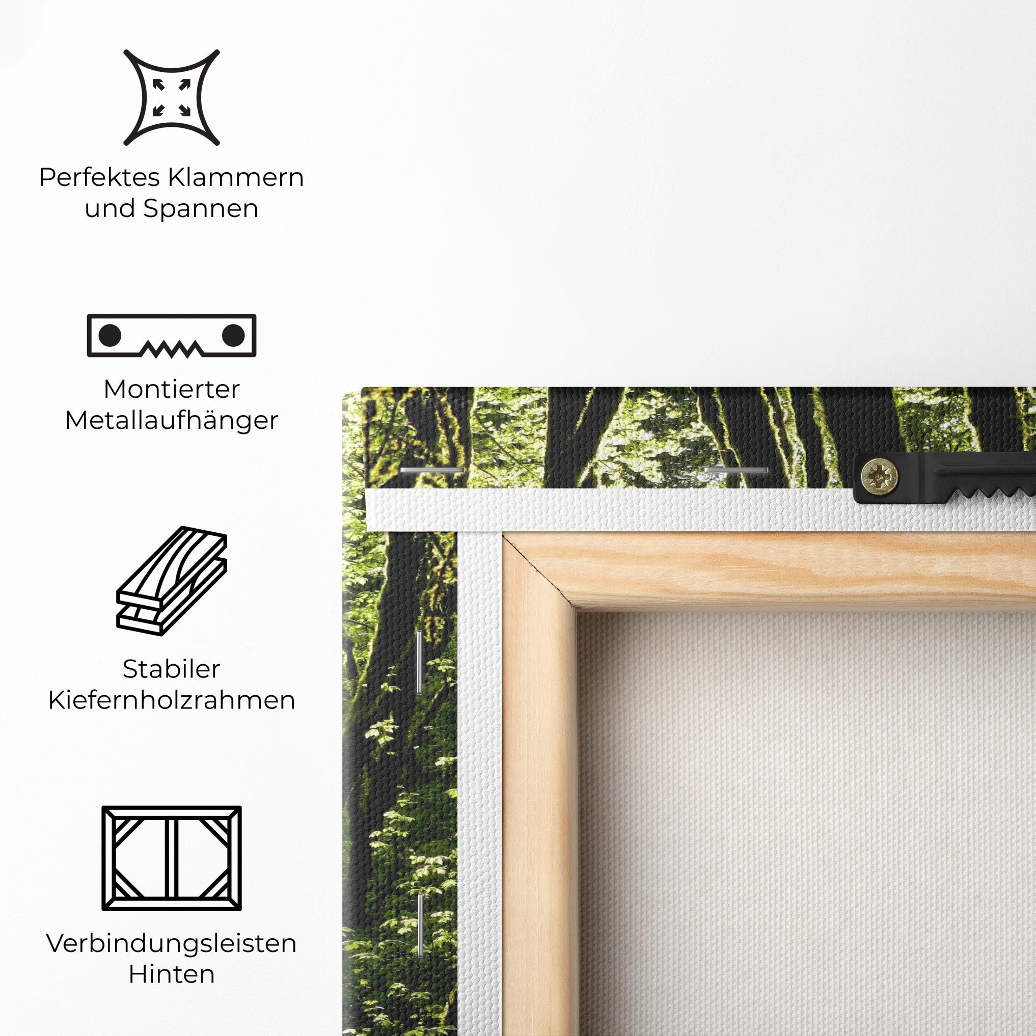 Leinwandbild Forest Black Trees mockup 5