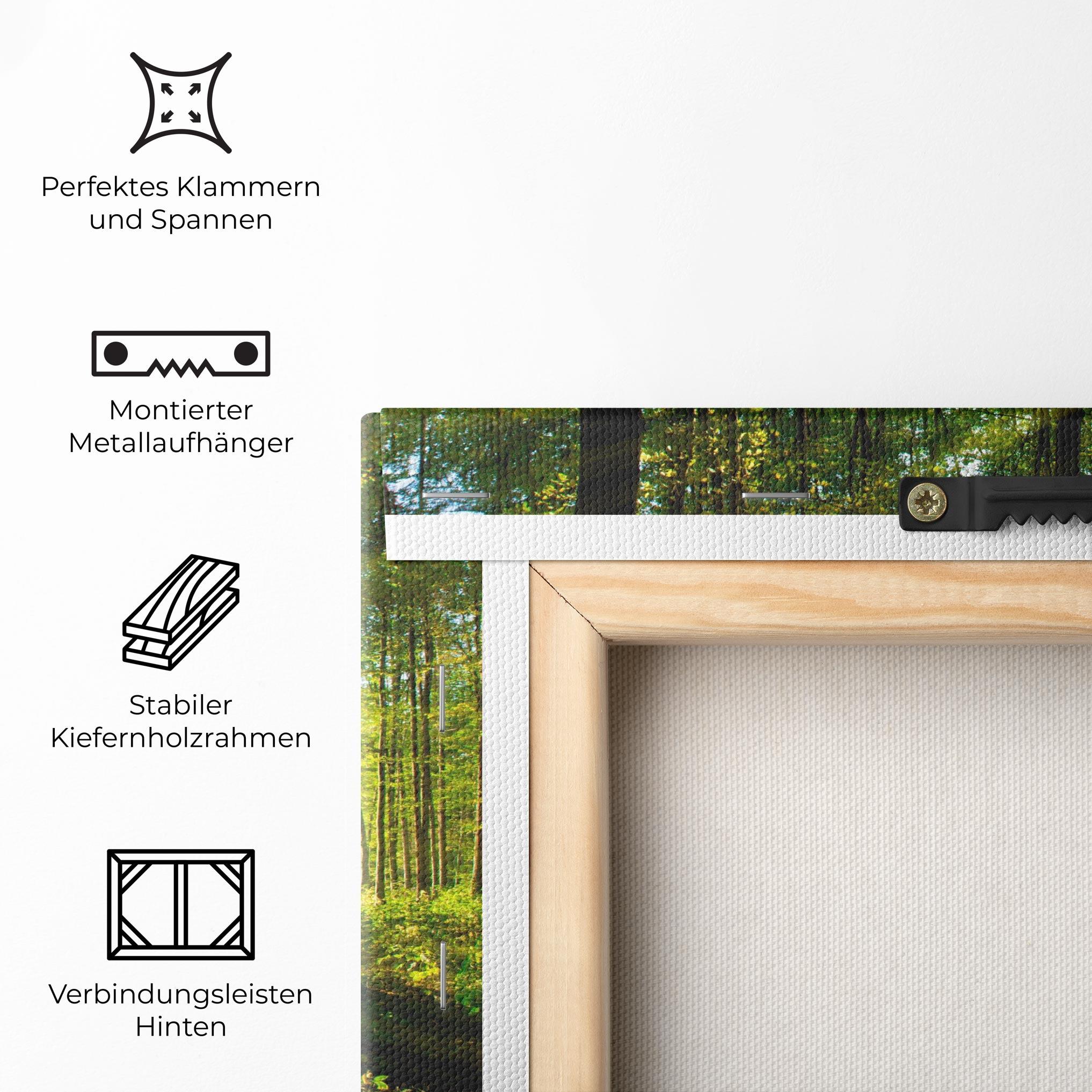 Leinwandbild Green Light Forest mockup 5