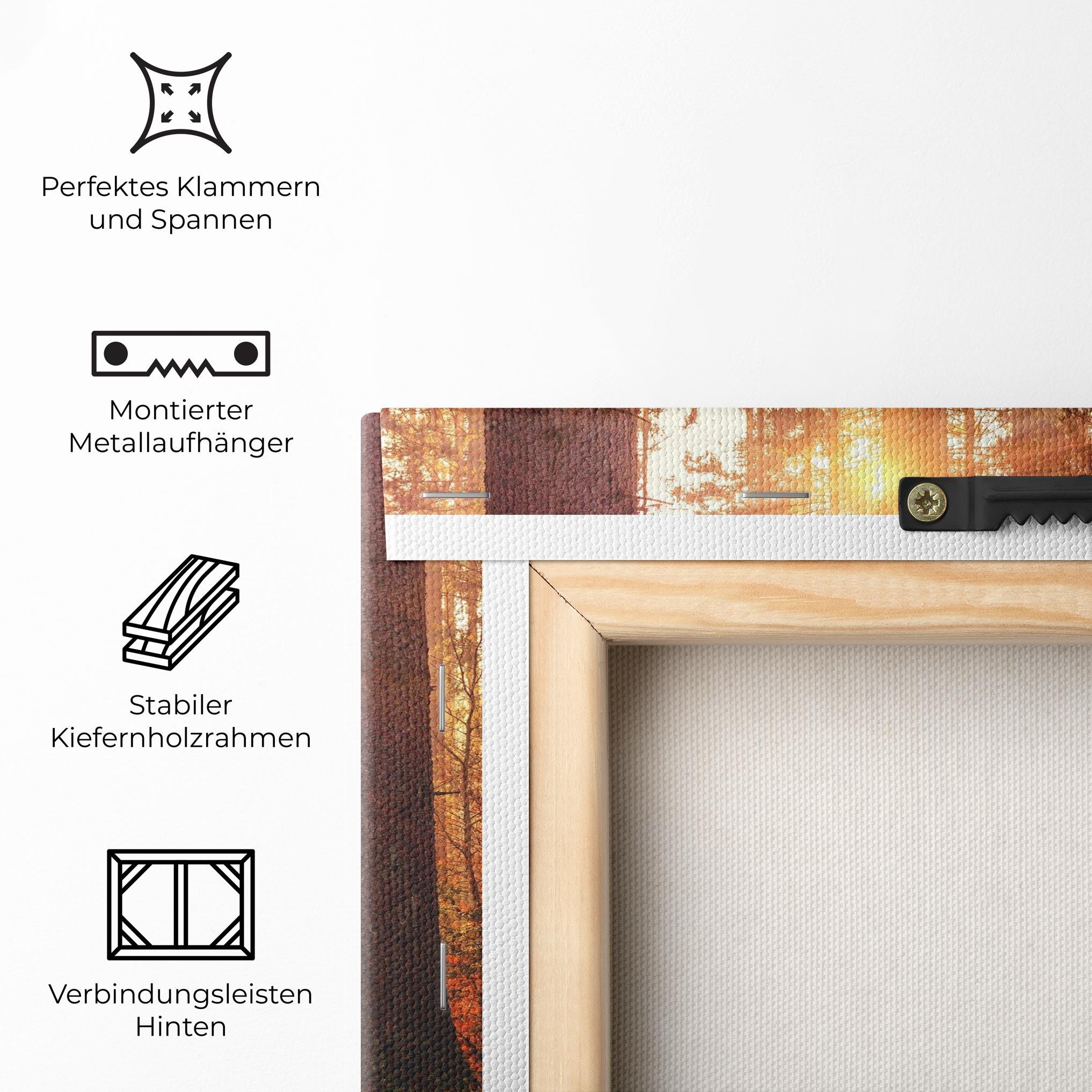 Leinwandbild Orange Light Forest mockup 5