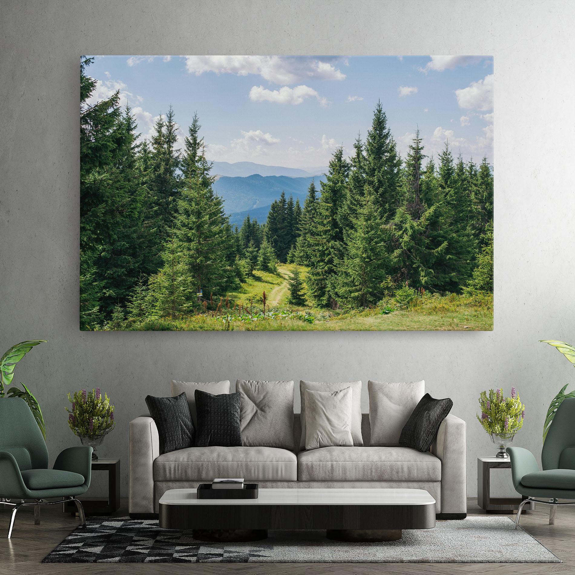 Leinwandbild Carpathian Mountain mockup 7