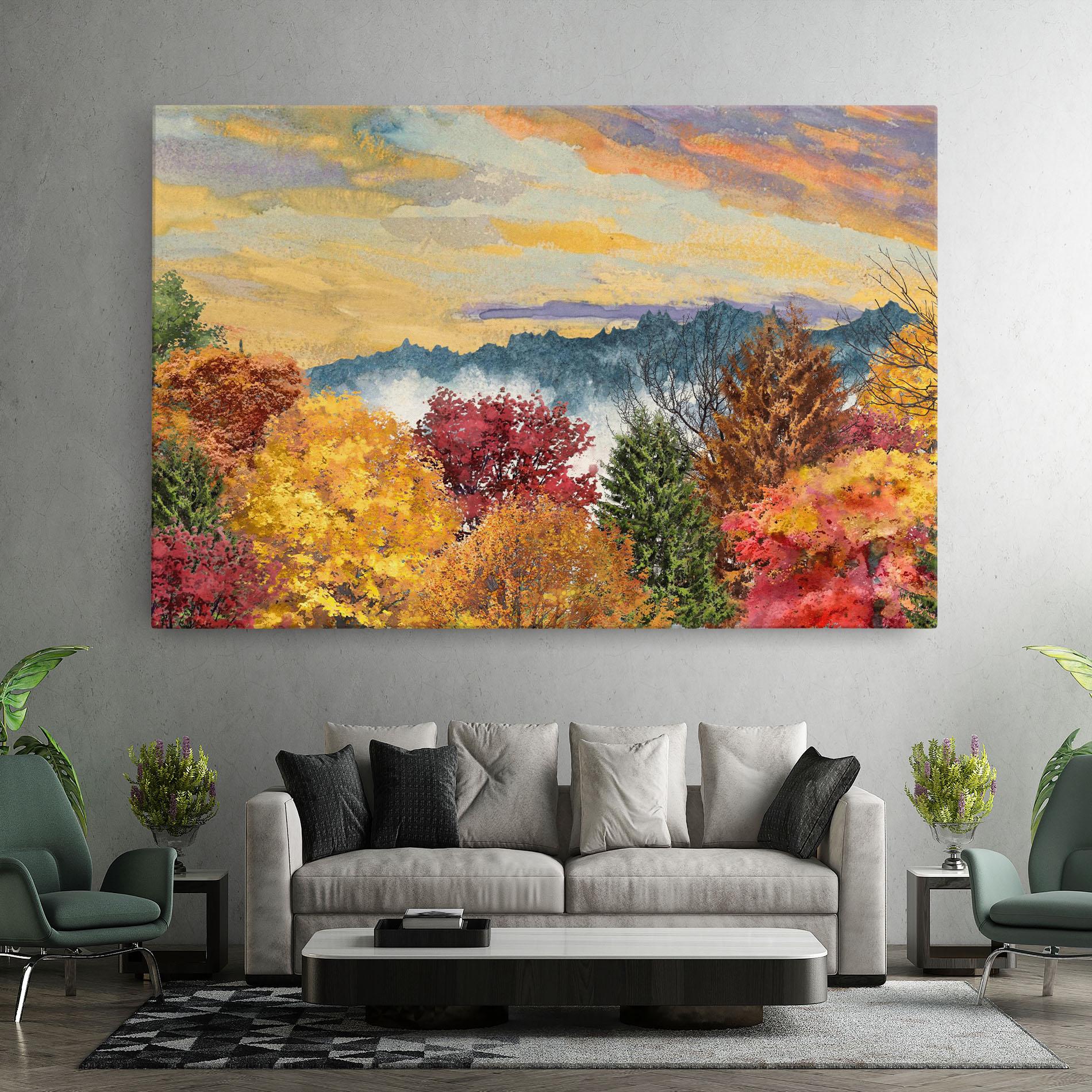 Leinwandbild Mix Color Trees mockup 7