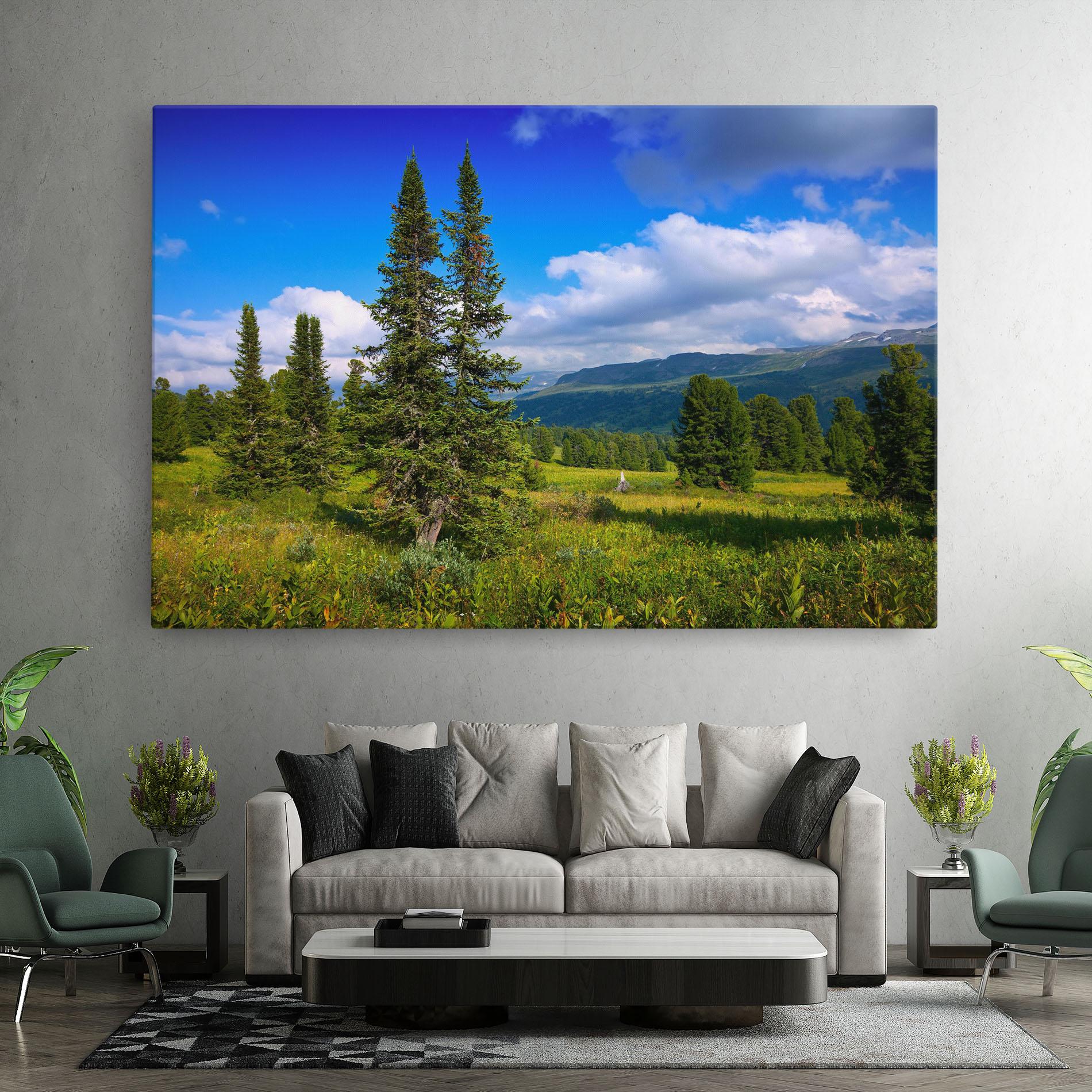 Leinwandbild Morning Sunny Field mockup 7