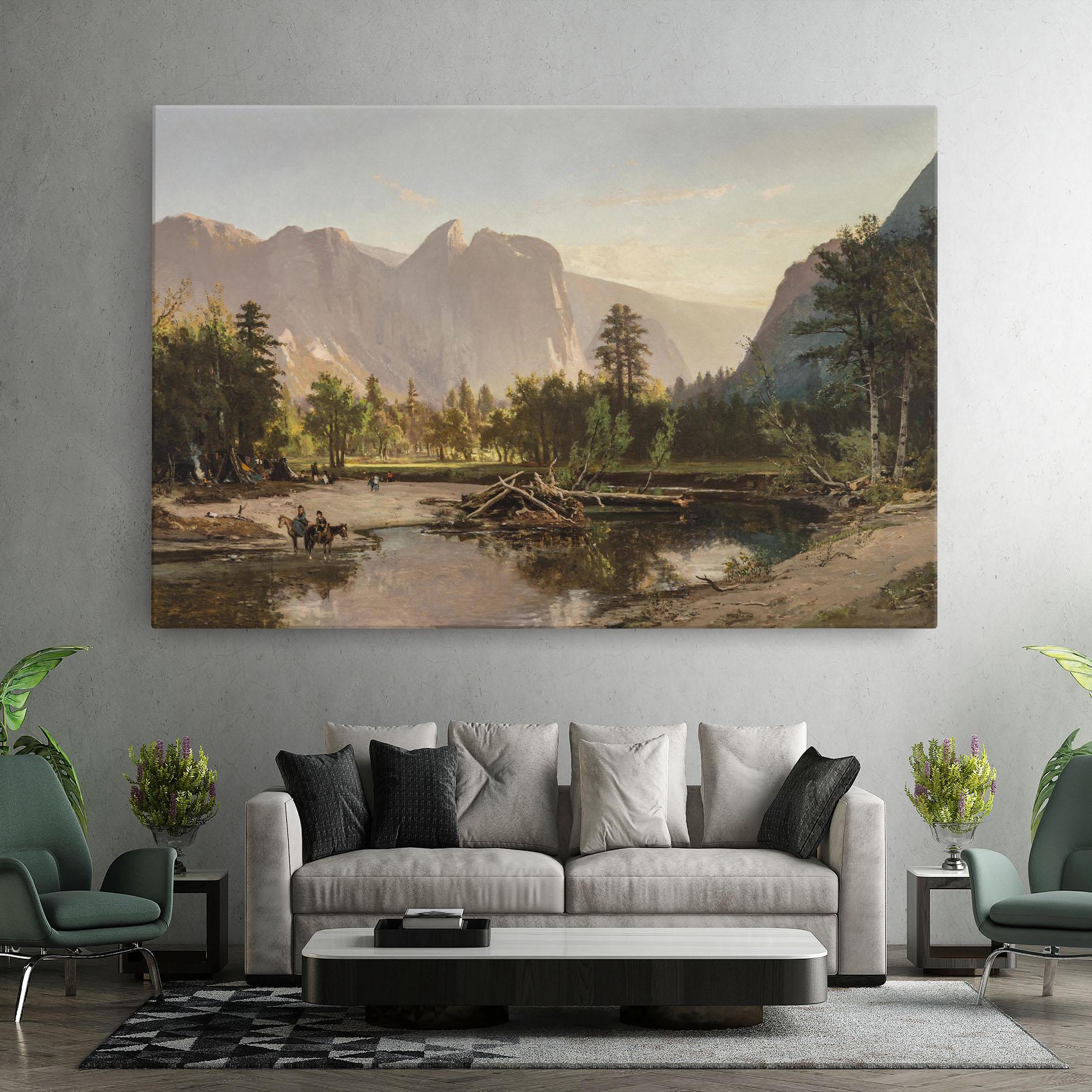 Leinwandbild Small Lake Forest mockup 7