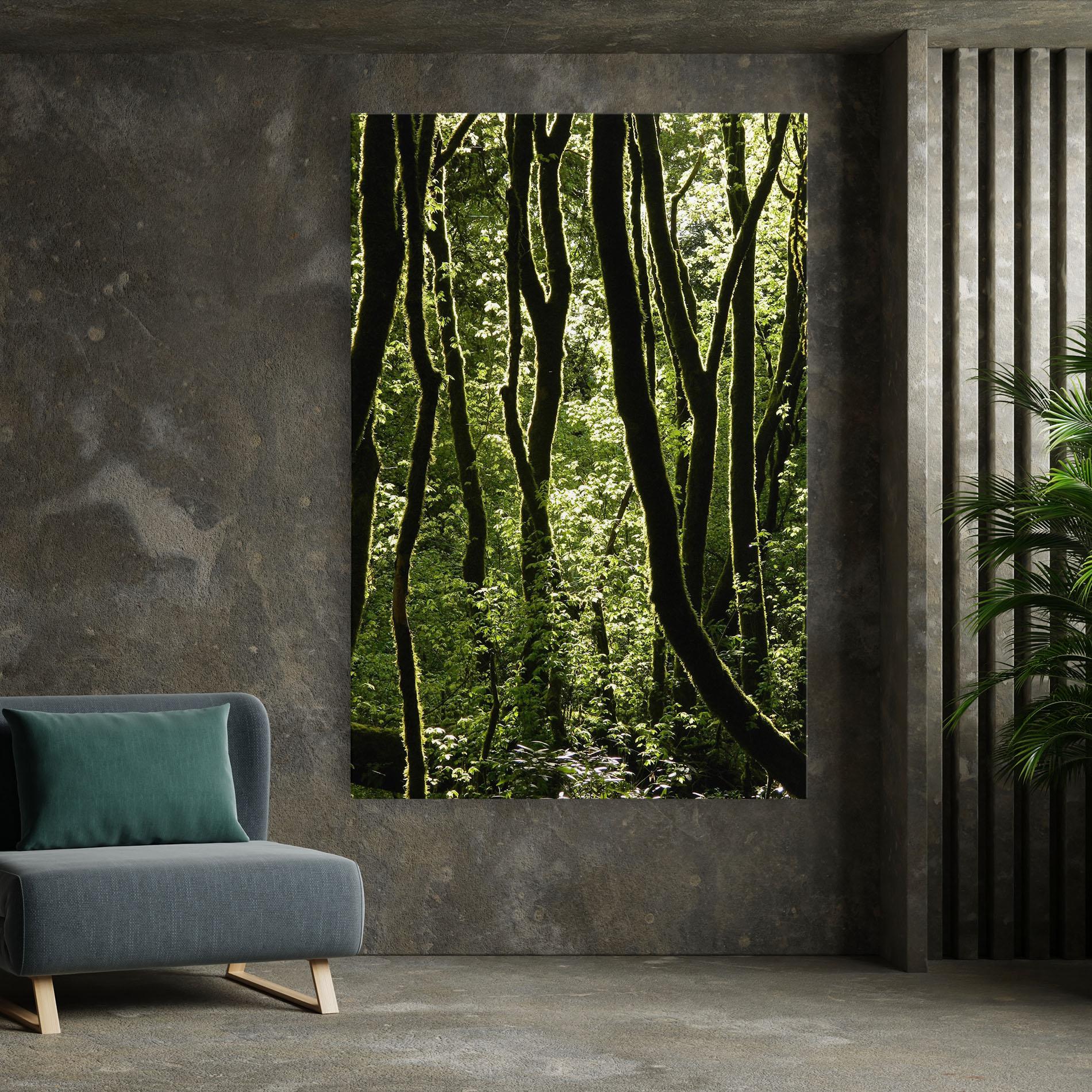 Leinwandbild Forest Black Trees mockup 7