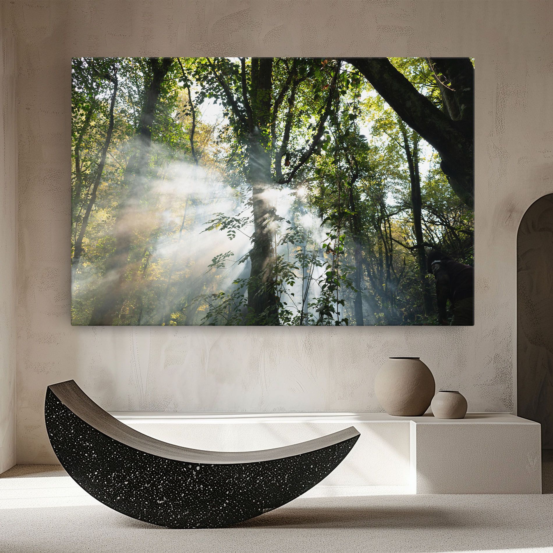 Foggy Light Forest mockup 8