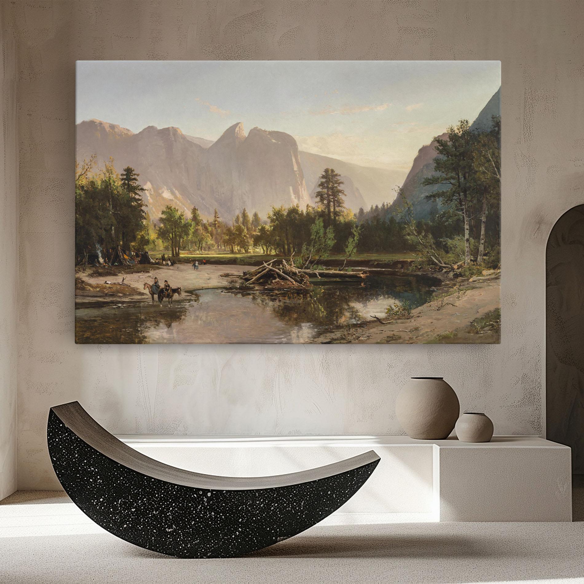 Leinwandbild Small Lake Forest mockup 8
