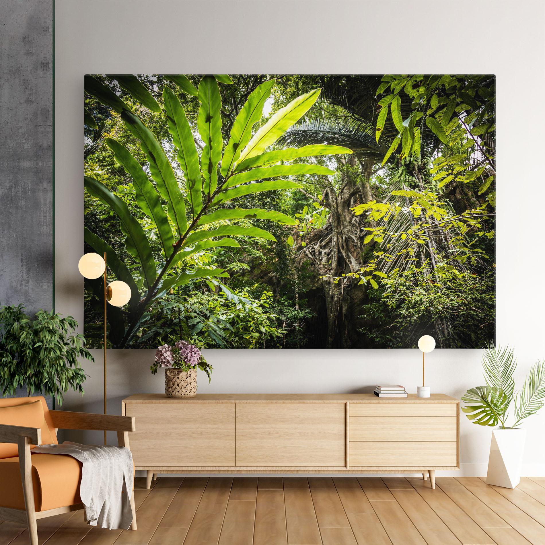 Leinwandbild Big Leaf Forest mockup 9