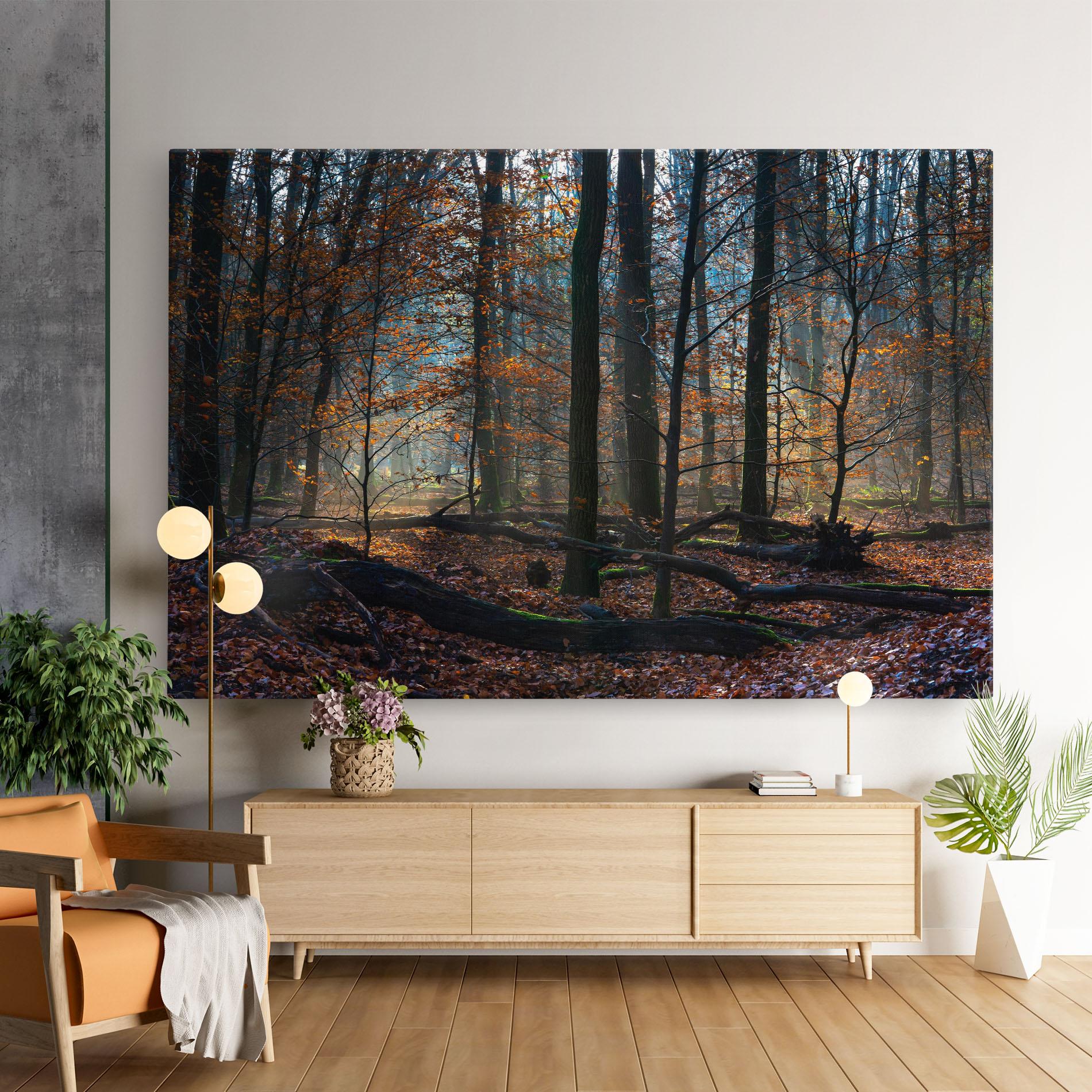 Leinwandbild Forest Autumn Day mockup 9
