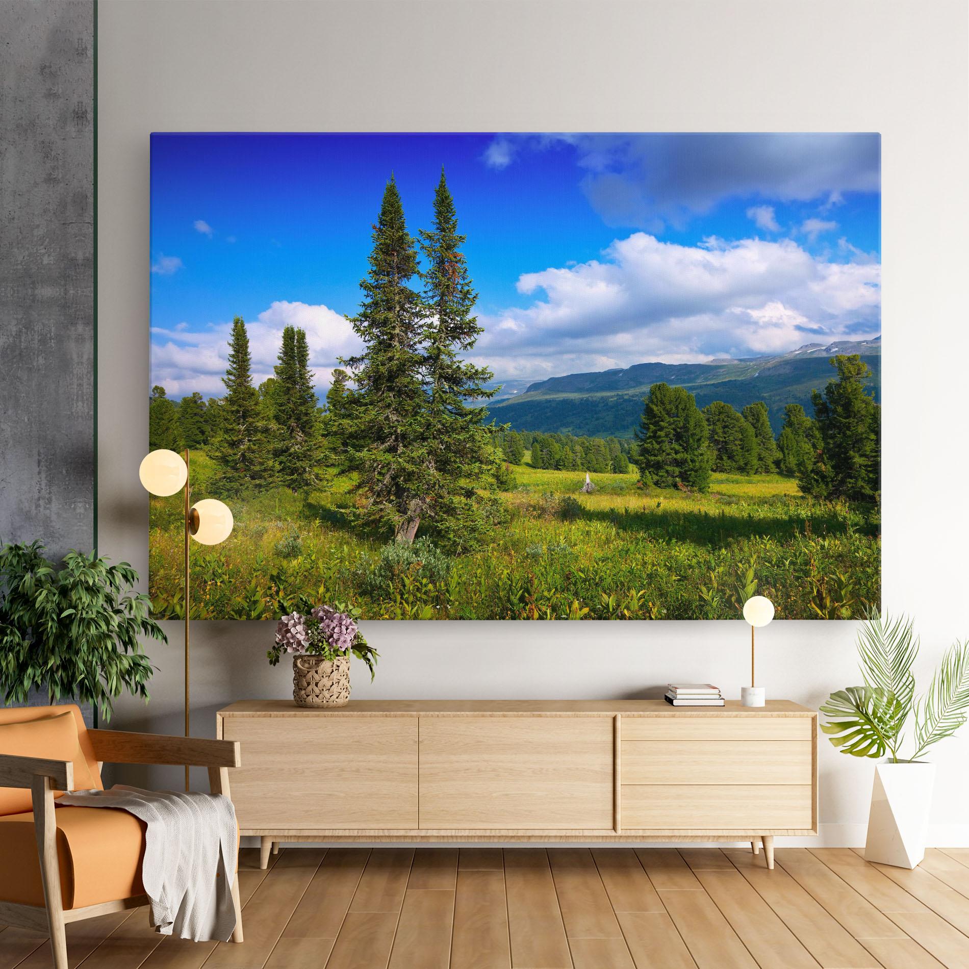 Leinwandbild Morning Sunny Field mockup 9