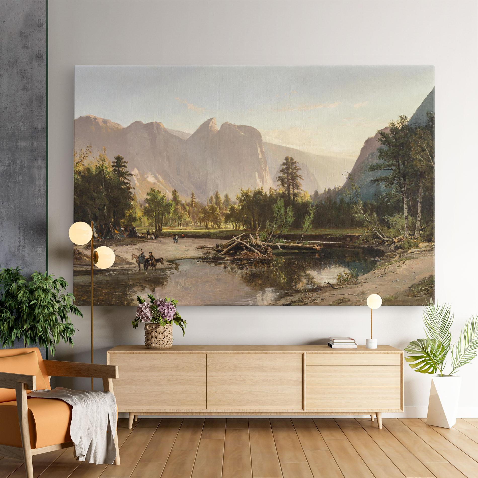 Leinwandbild Small Lake Forest mockup 9