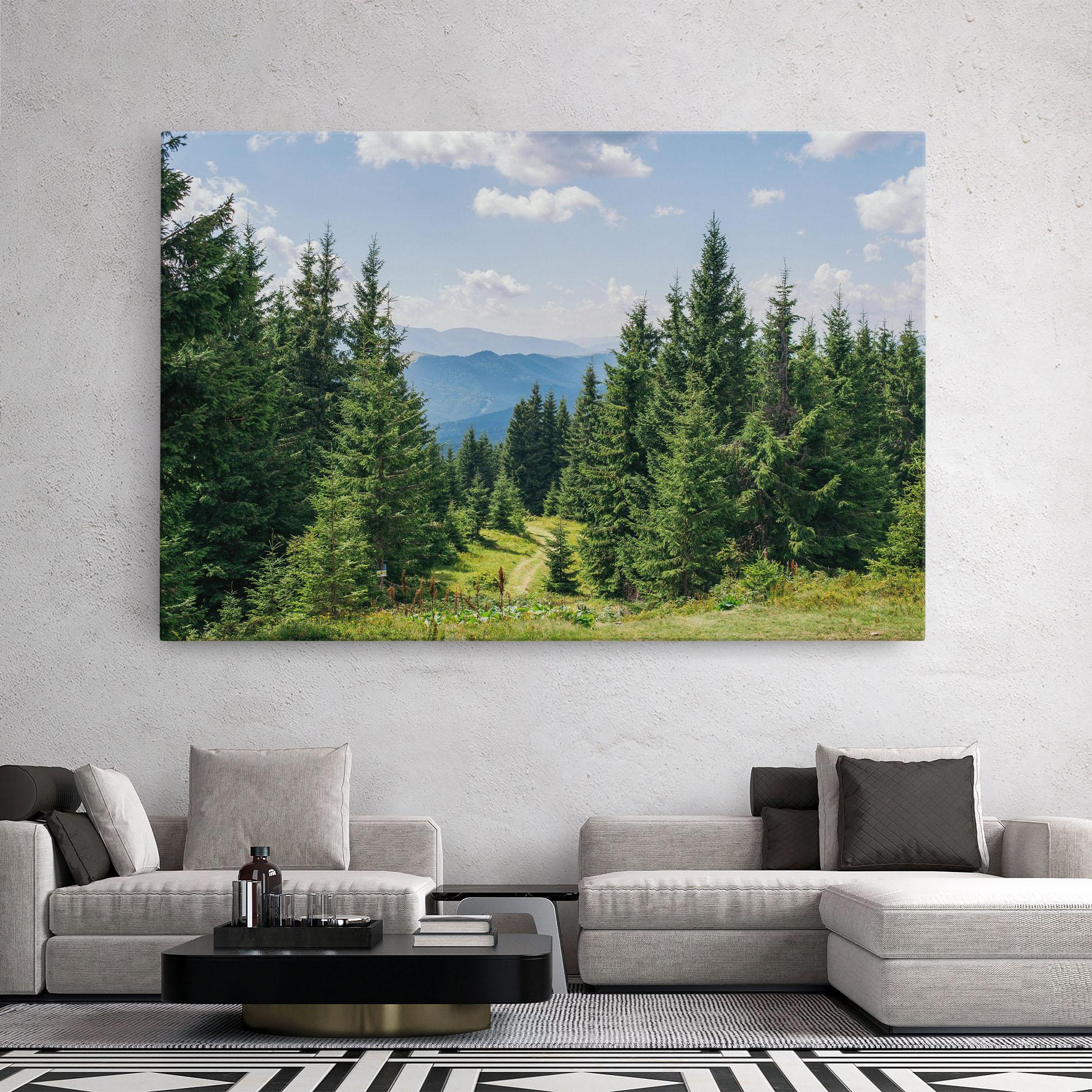 Leinwandbild Carpathian Mountain mockup 2