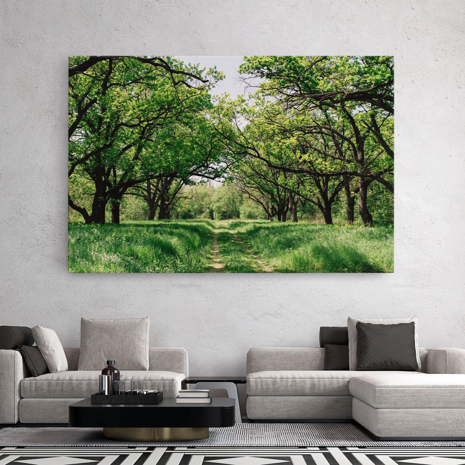 Leinwandbild Forest Green Path mockup 2