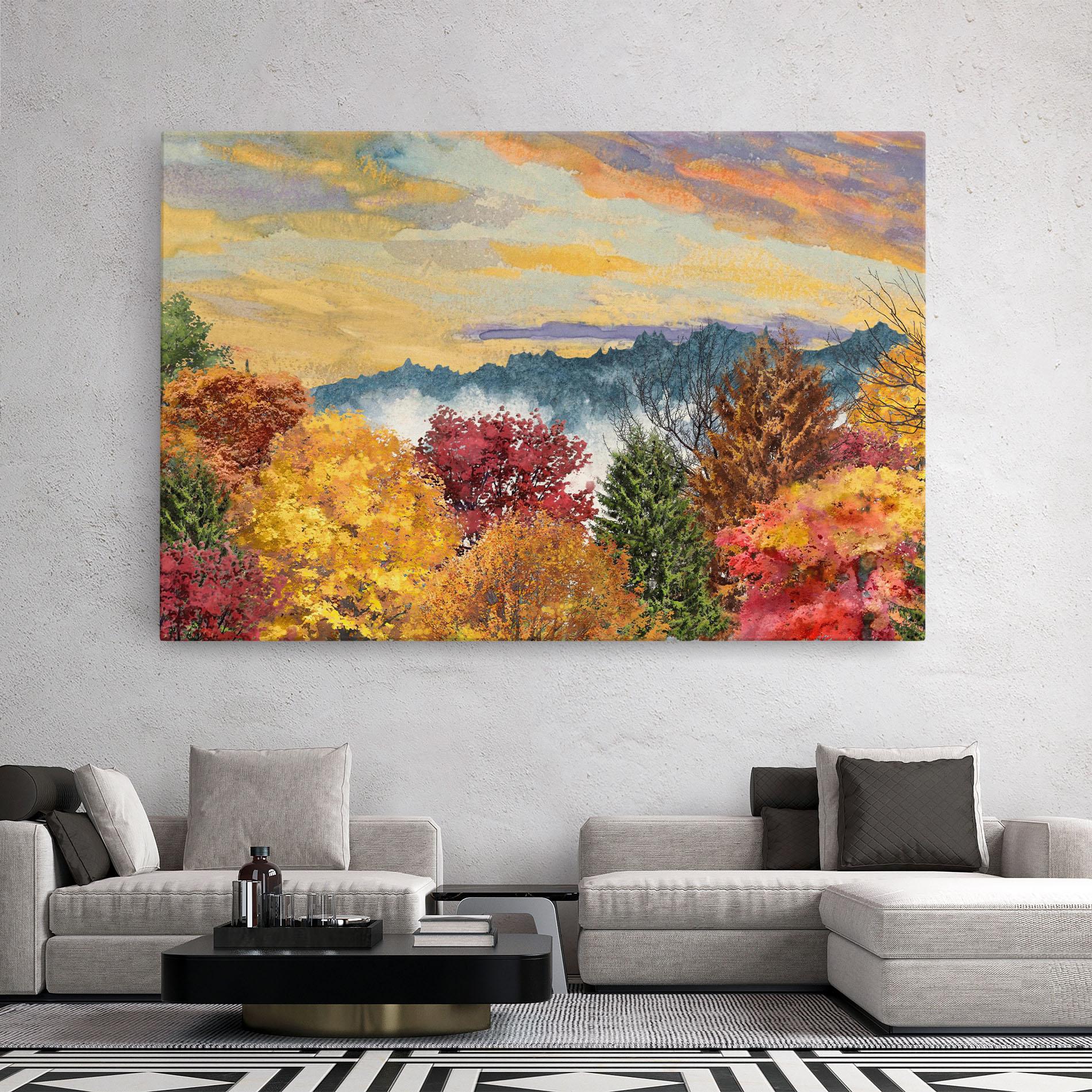 Leinwandbild Mix Color Trees mockup 2