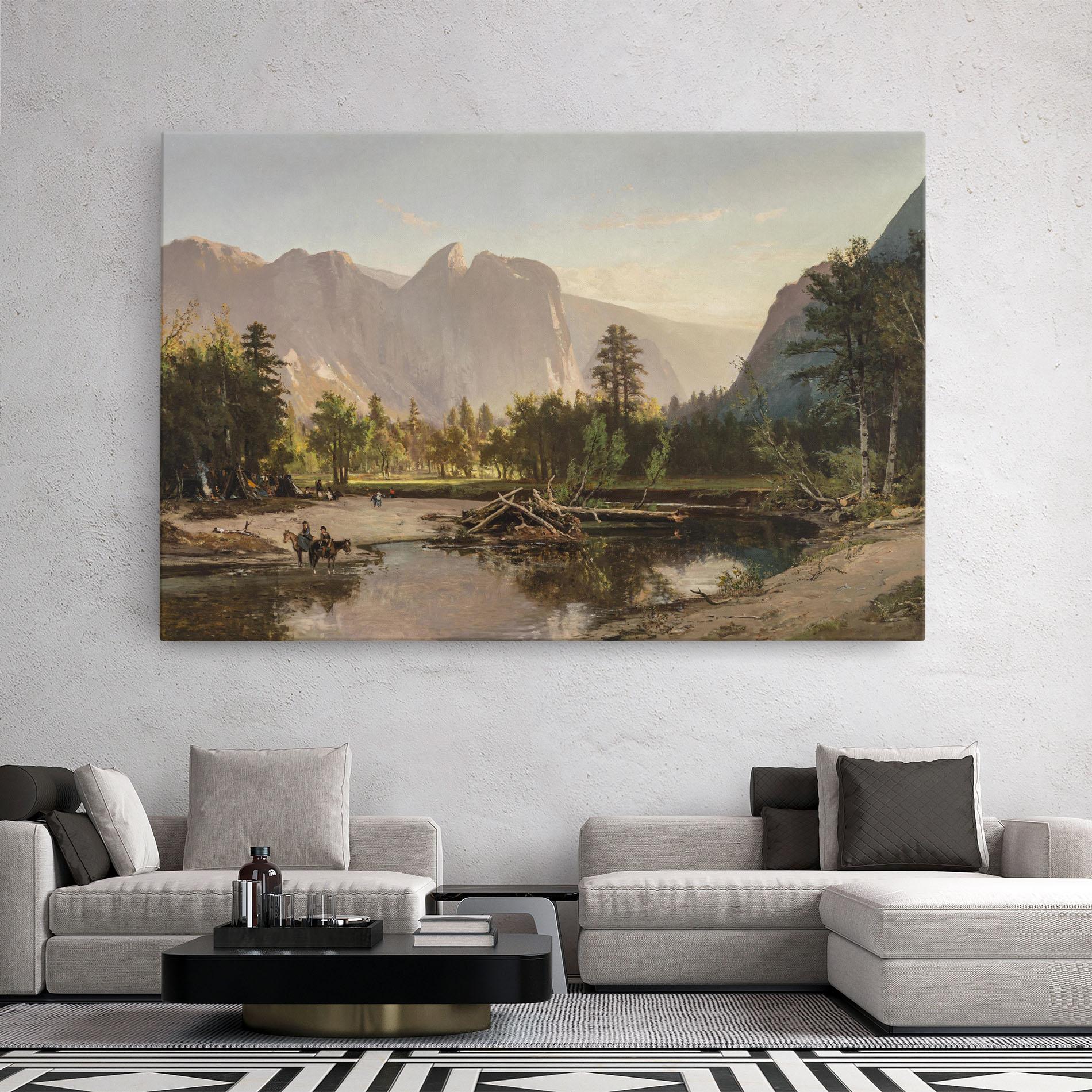 Leinwandbild Small Lake Forest mockup 2
