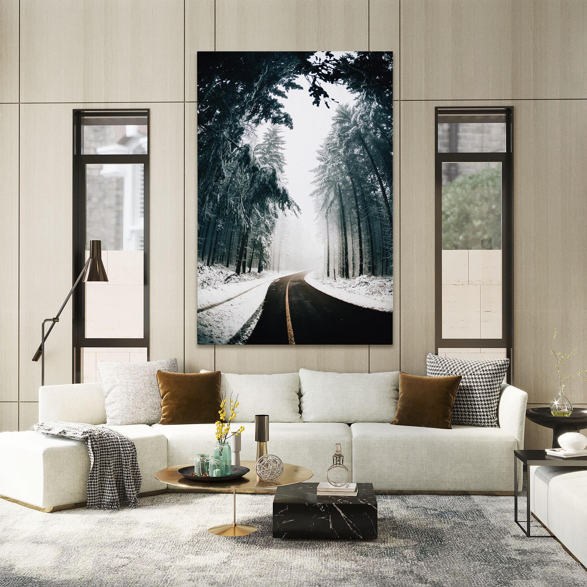 Leinwandbild Snow Road Dorest mockup 2