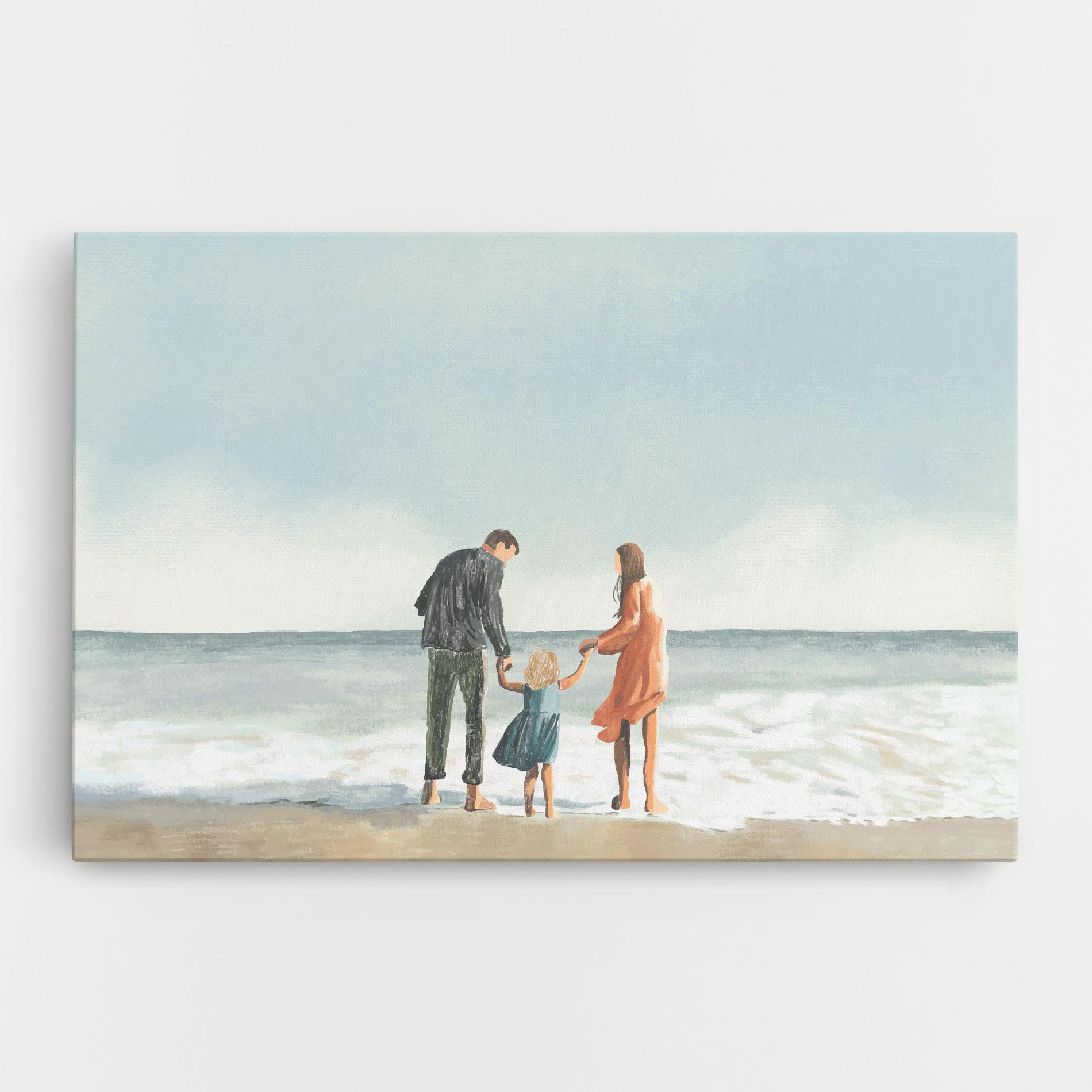 Leinwandbild Beach Family mockup 0