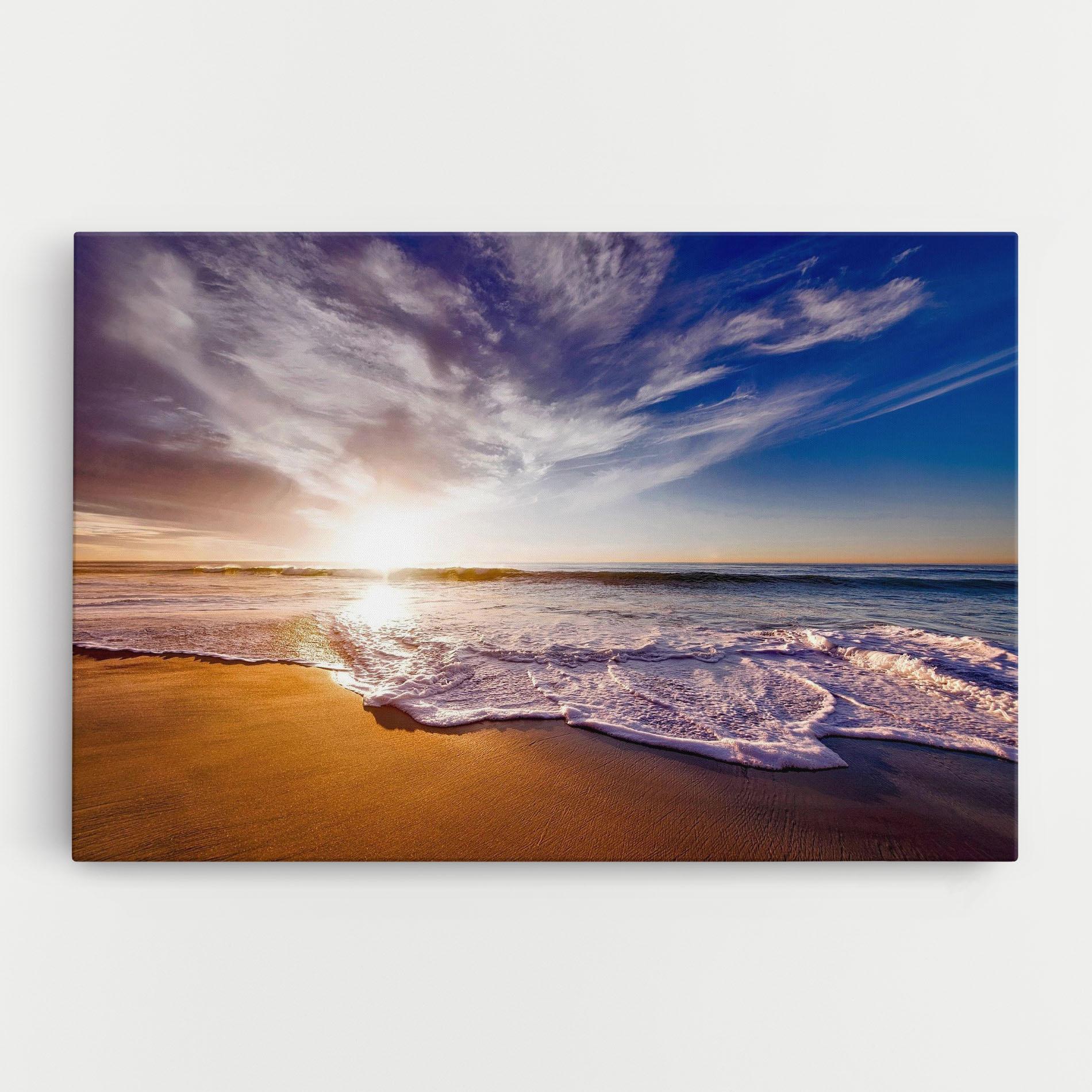 Leinwandbild Beach Sunrise mockup 0