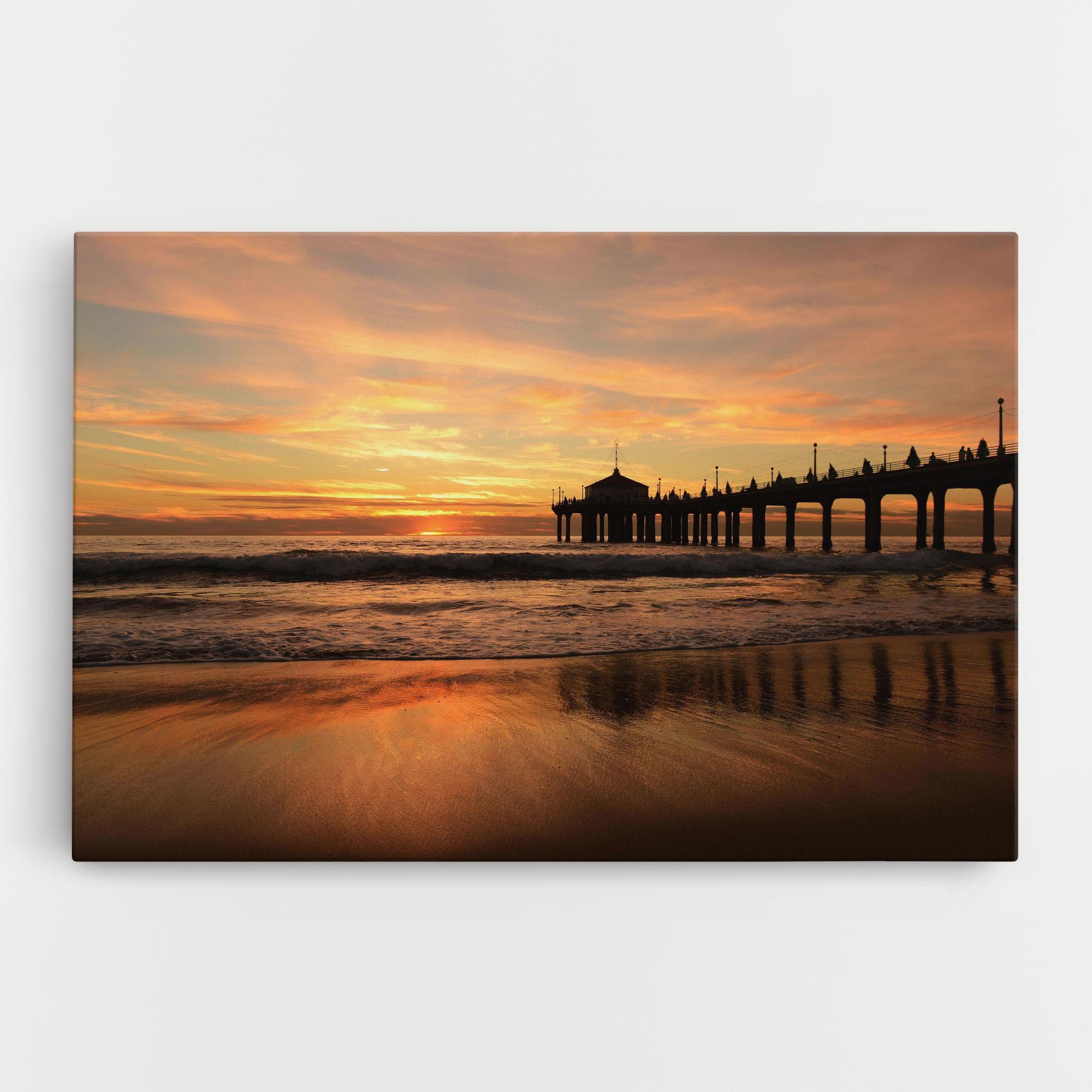 Leinwandbild Beach Sunset View mockup 0