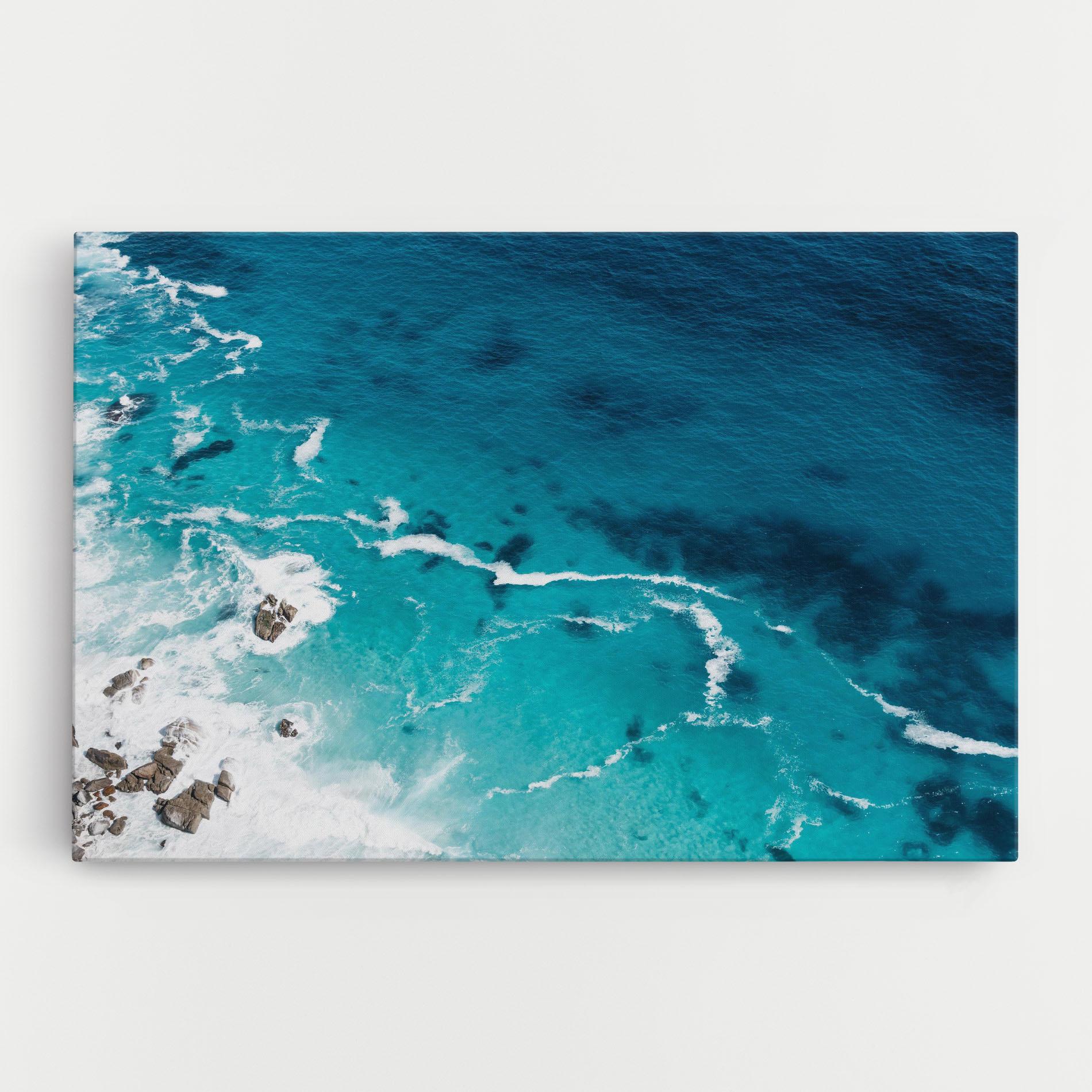 Leinwandbild Blue Water Beach mockup 0