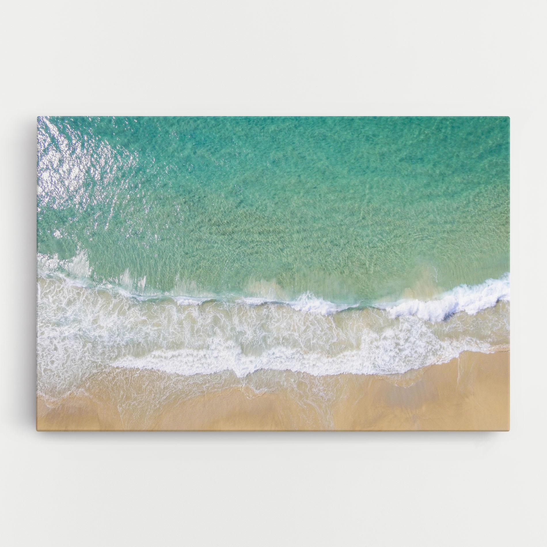 Leinwandbild Blue Waves Beach mockup 0