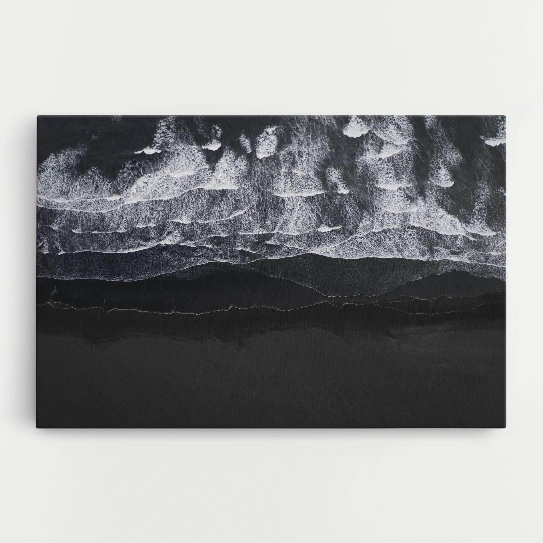 Leinwandbild Grey Waves Beach mockup 0