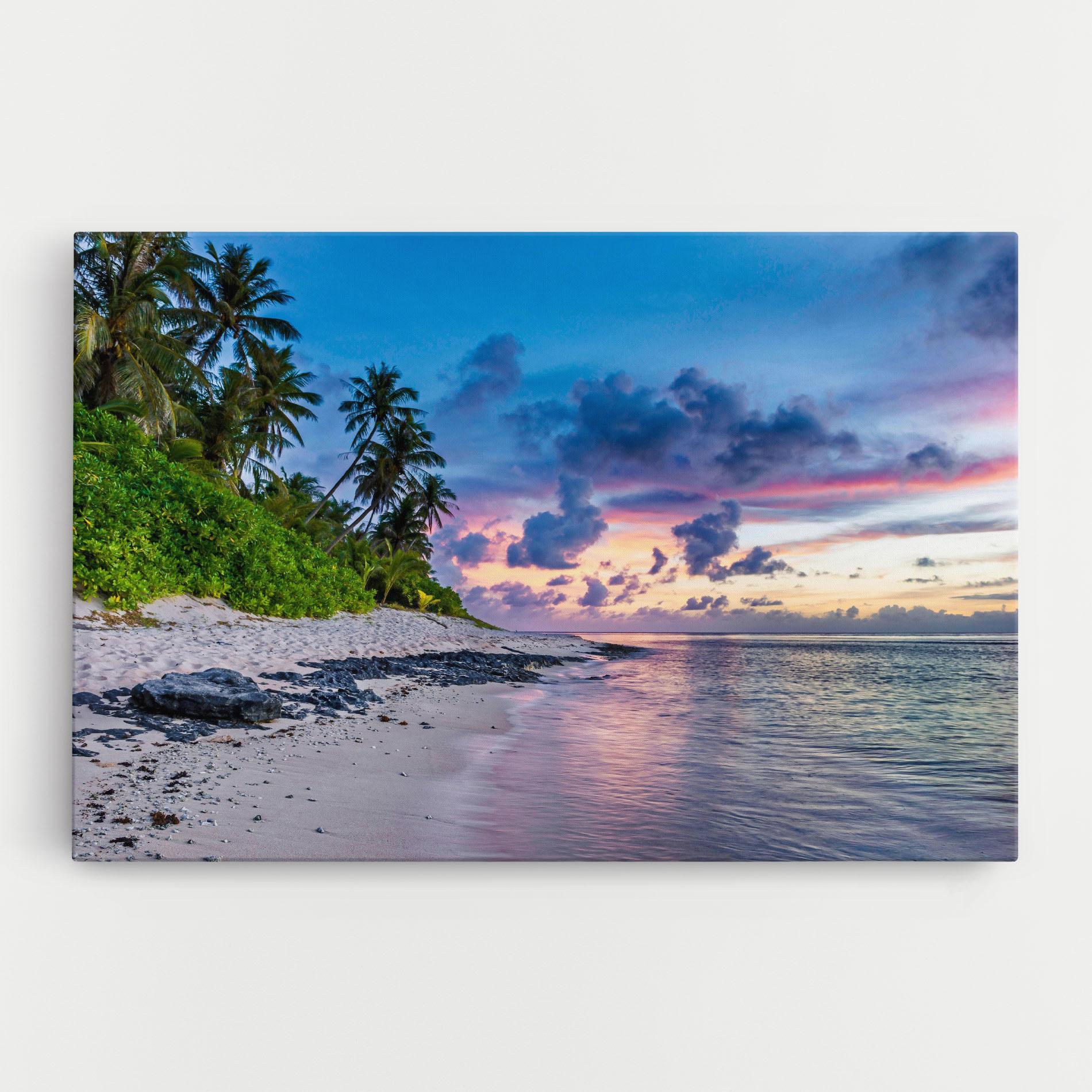 Leinwandbild Purple Blue Beach mockup 0