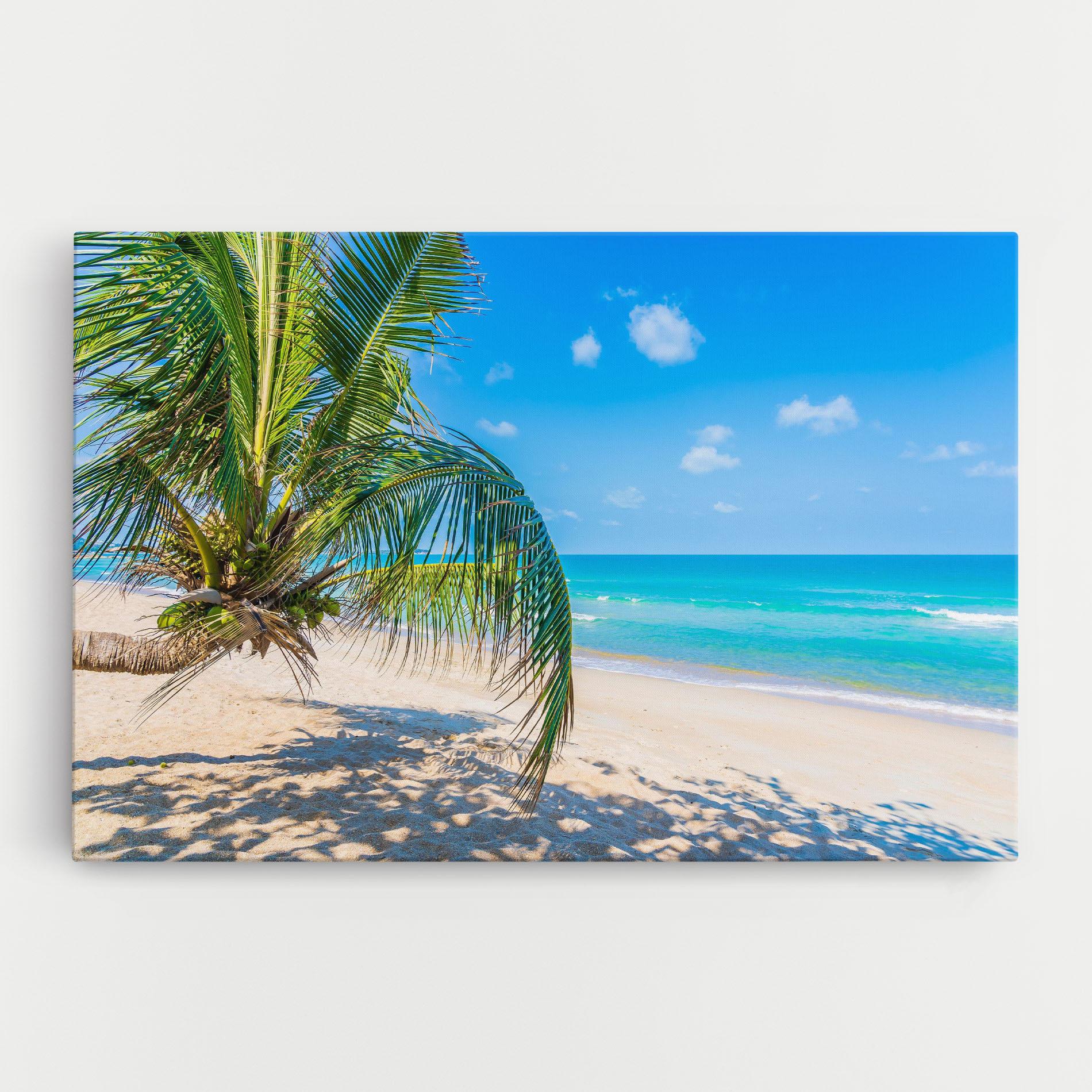 Leinwandbild Tropical Beach View mockup 0