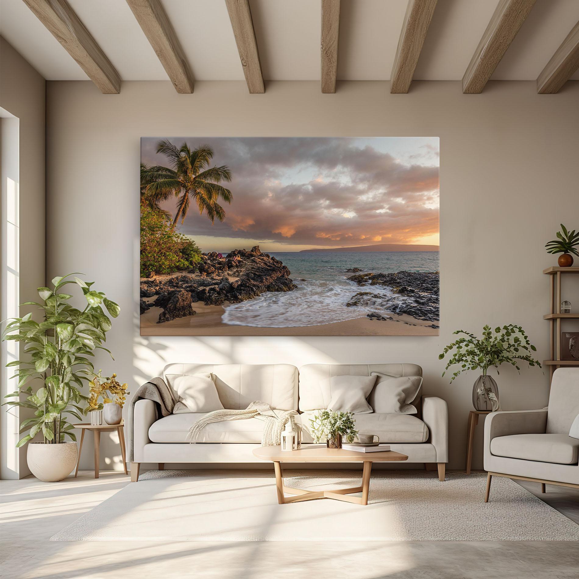 Leinwandbild Beautiful Beach Landscape mockup 6