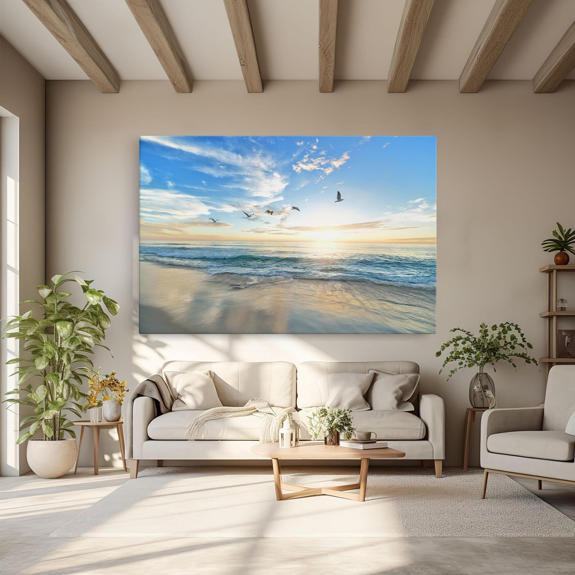 Leinwandbild Beautiful Beach mockup 6