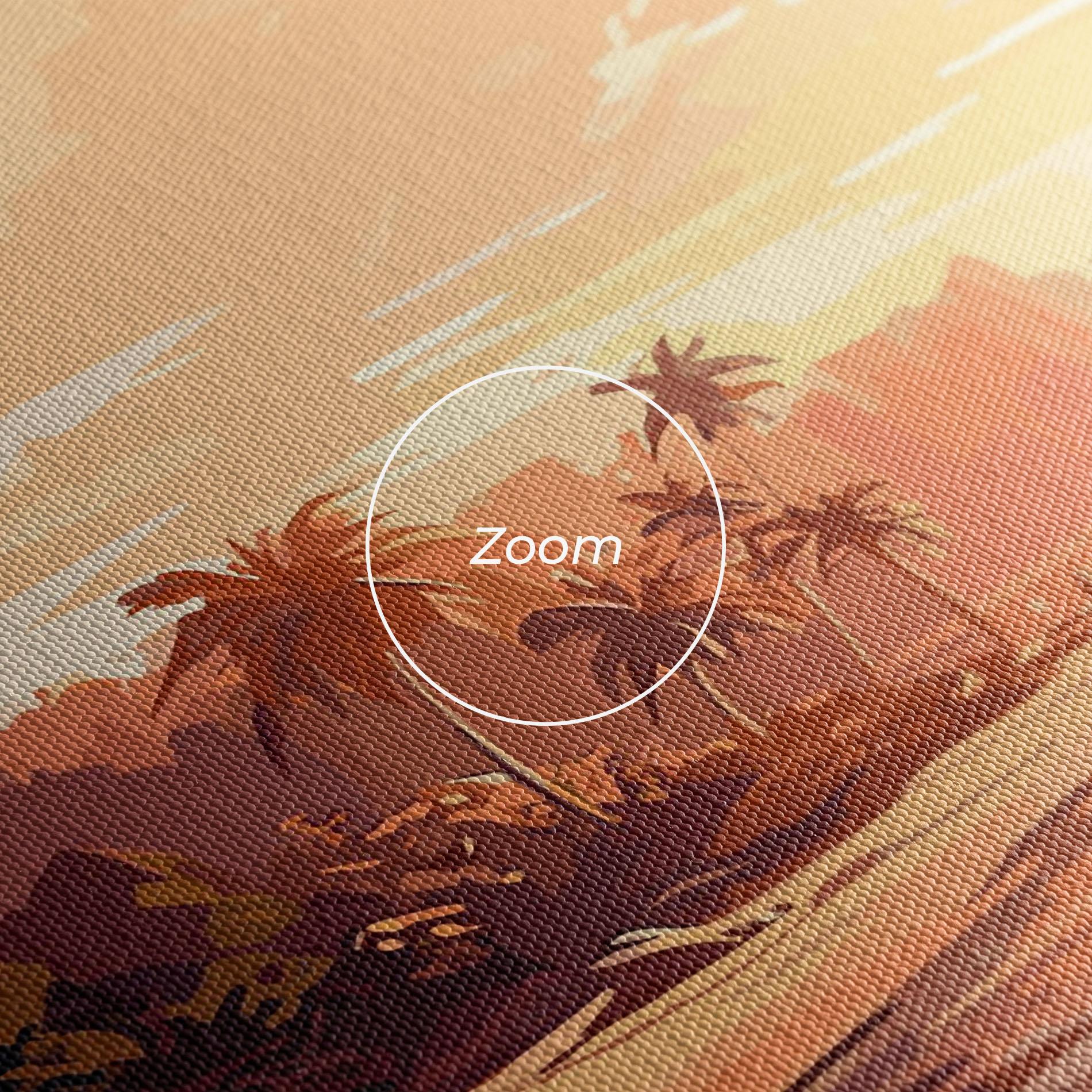 Leinwandbild Blue Orange Beach mockup 3