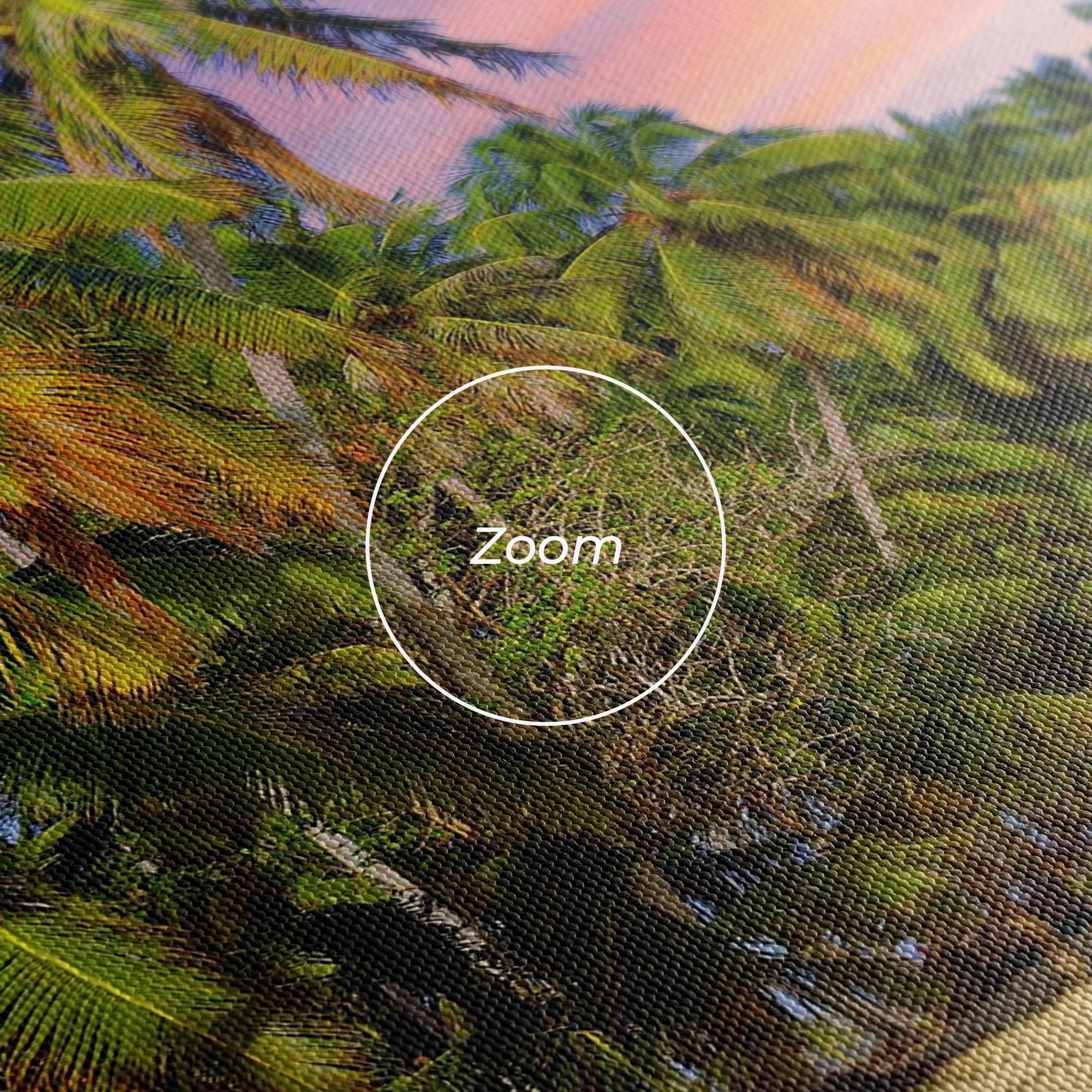 Leinwandbild Coconut Tree Sunset mockup 3