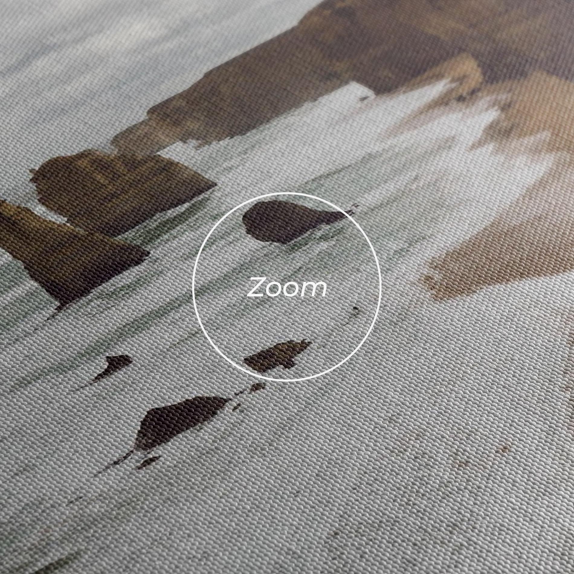 Leinwandbild Grey Clouds Beach mockup 3